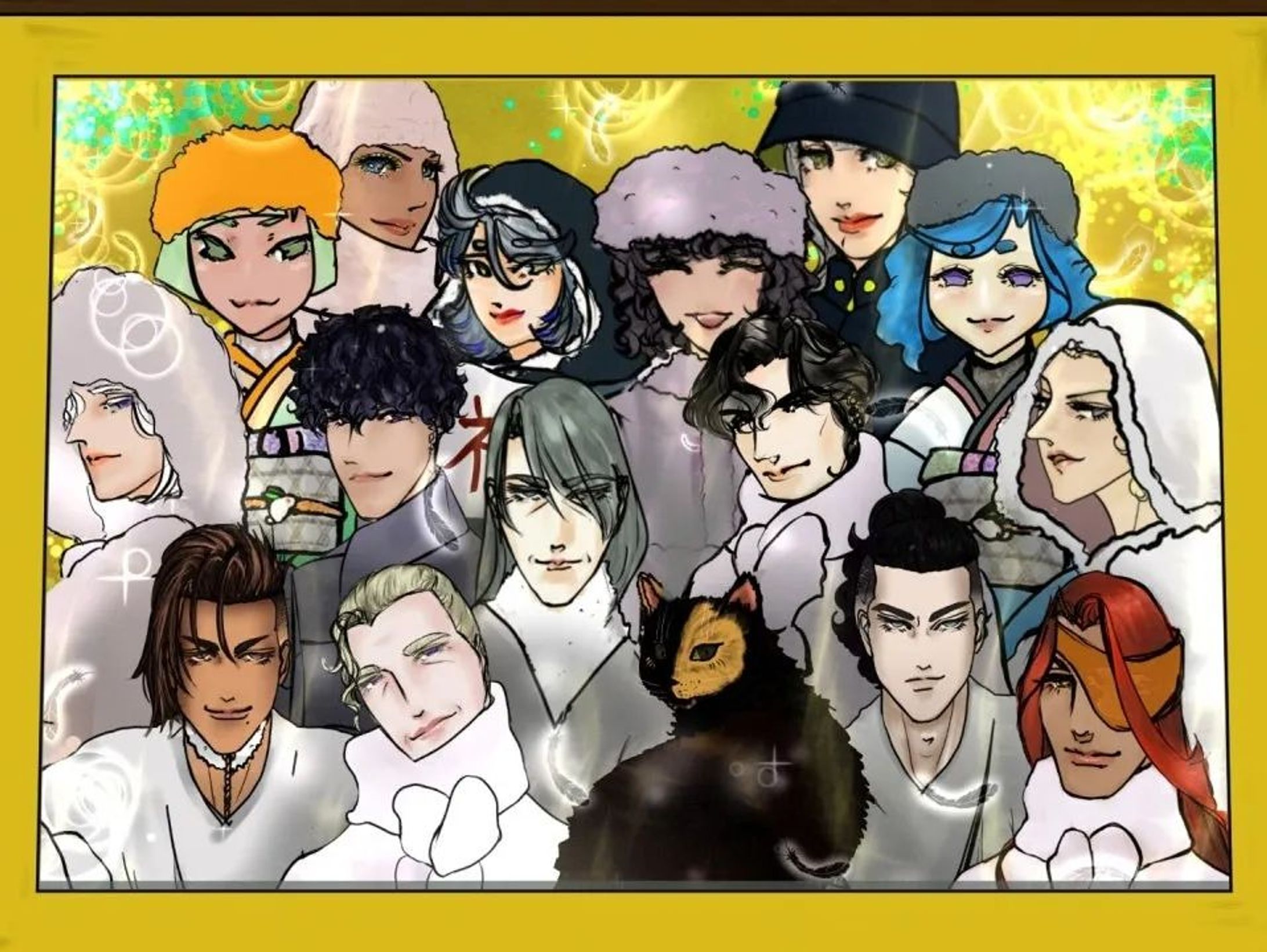 430.20230213☆：トゥの回：集合写真｜投稿しました。
https://note.com/mk0war888/n/n34efc57e0ea8
バースセイバー711号室記録帳BBSにて毎晩連載中の #小説 を　#note　マガジン「711号室」にて公開しています。スキ・フォロ・シェアしてくださると、うちのこがランダムでお礼を申しますので是非♡ 
#ごりごりごりっと芯減らし訓練 は、本日の挿絵と凌司君のラフ。 #一次創作  #digitalillustration #originalcharacter　#ARTISUL  #clipstudiopaintpro-1