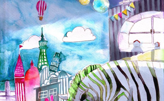 あるあさ、ルーシーがおきると、へやにいっとうのシマウマがいました。

『シマウマをさがして』

（coming soon🦓✨）

 #イラスト
 #絵本
 #絵本好きな人と繋がりたい 
 #創作絵本 
 #水彩
 #suisai
 #illustration
 #artwork
 #painting
 #handmade
 #Picturebook