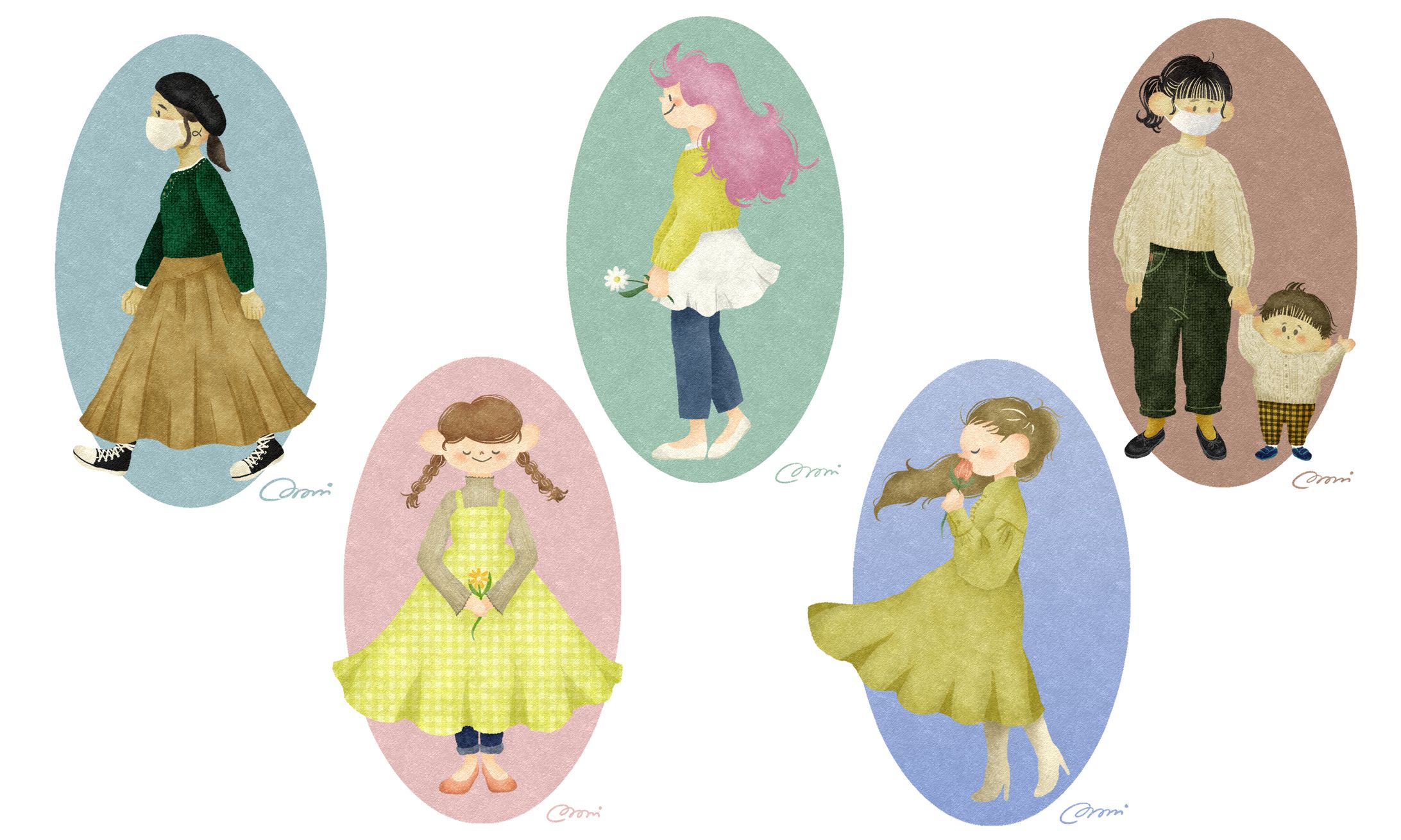 ファッション　厚塗りタッチ-1