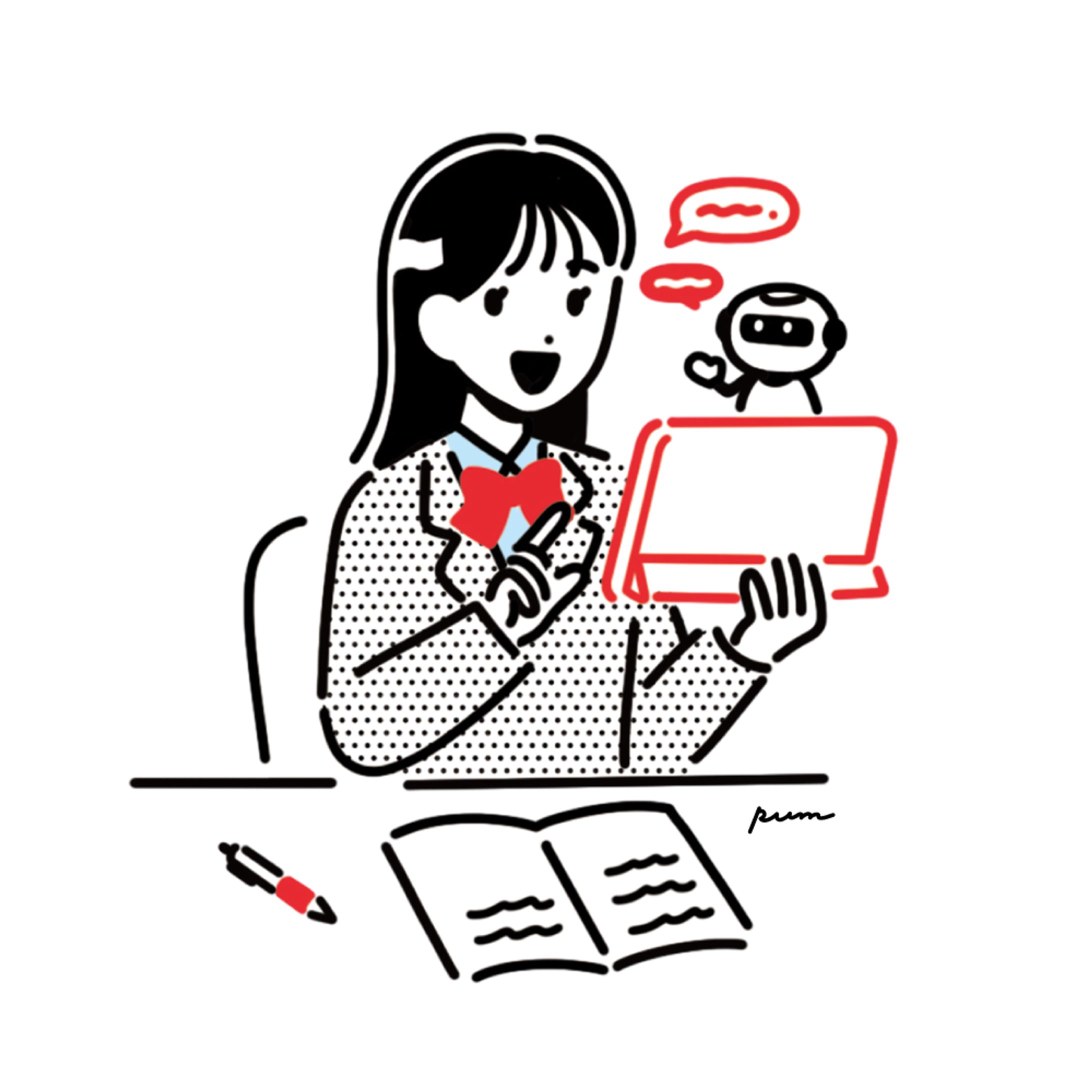 【works】進研ゼミ√ Route 大学受験  DM冊子イラスト-1
