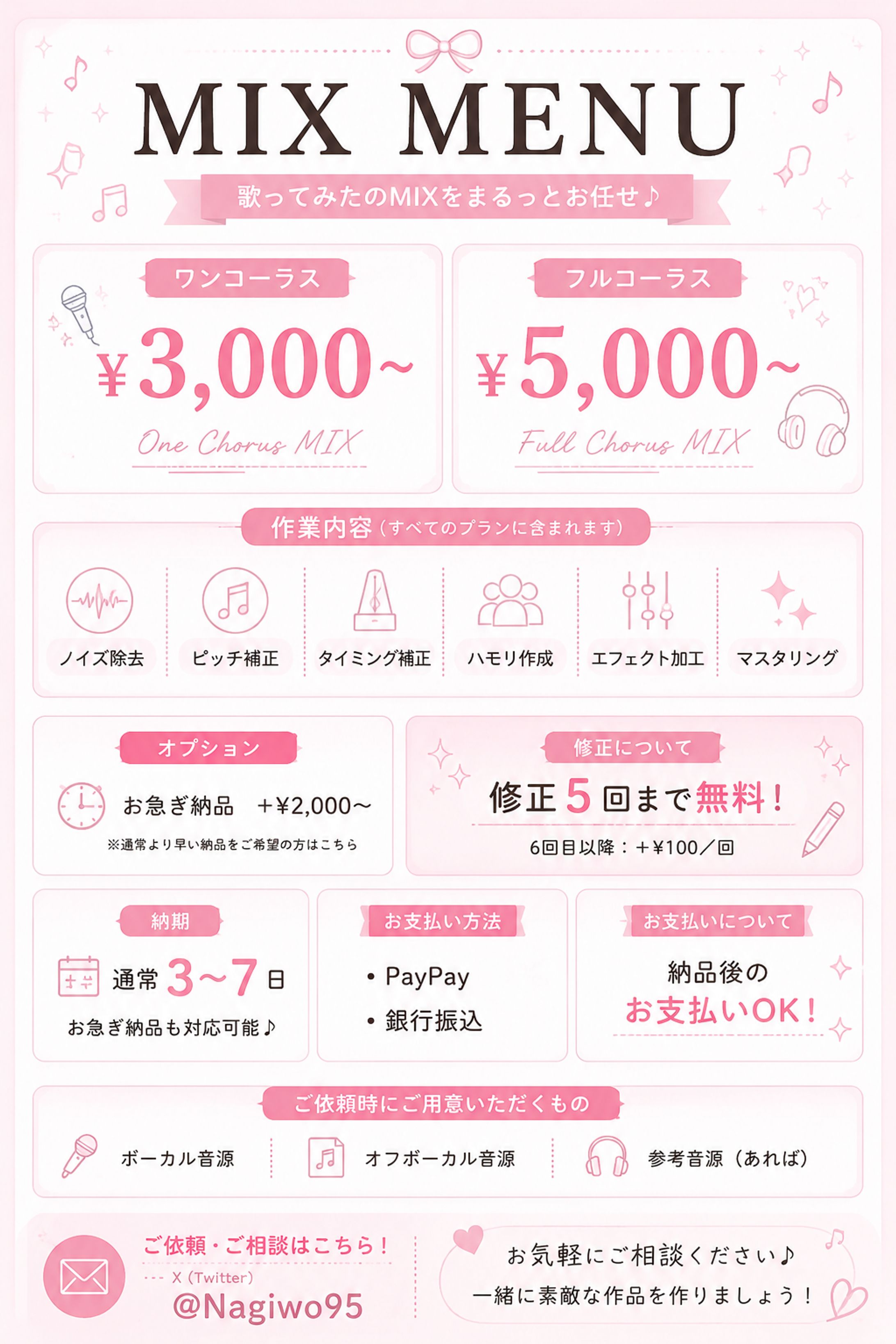 歌ってみたメニュー表-1