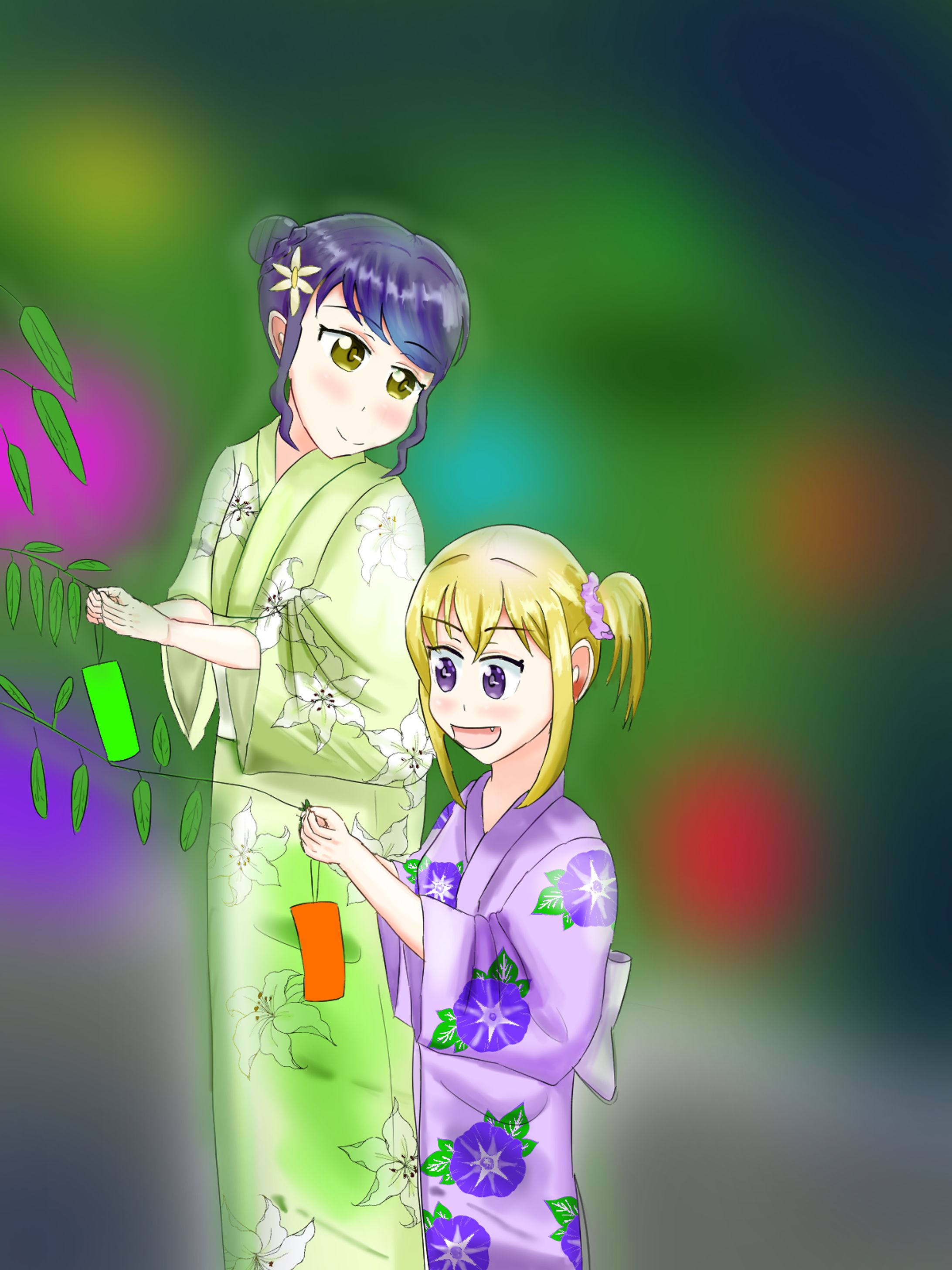 七夕百合イラスト-1