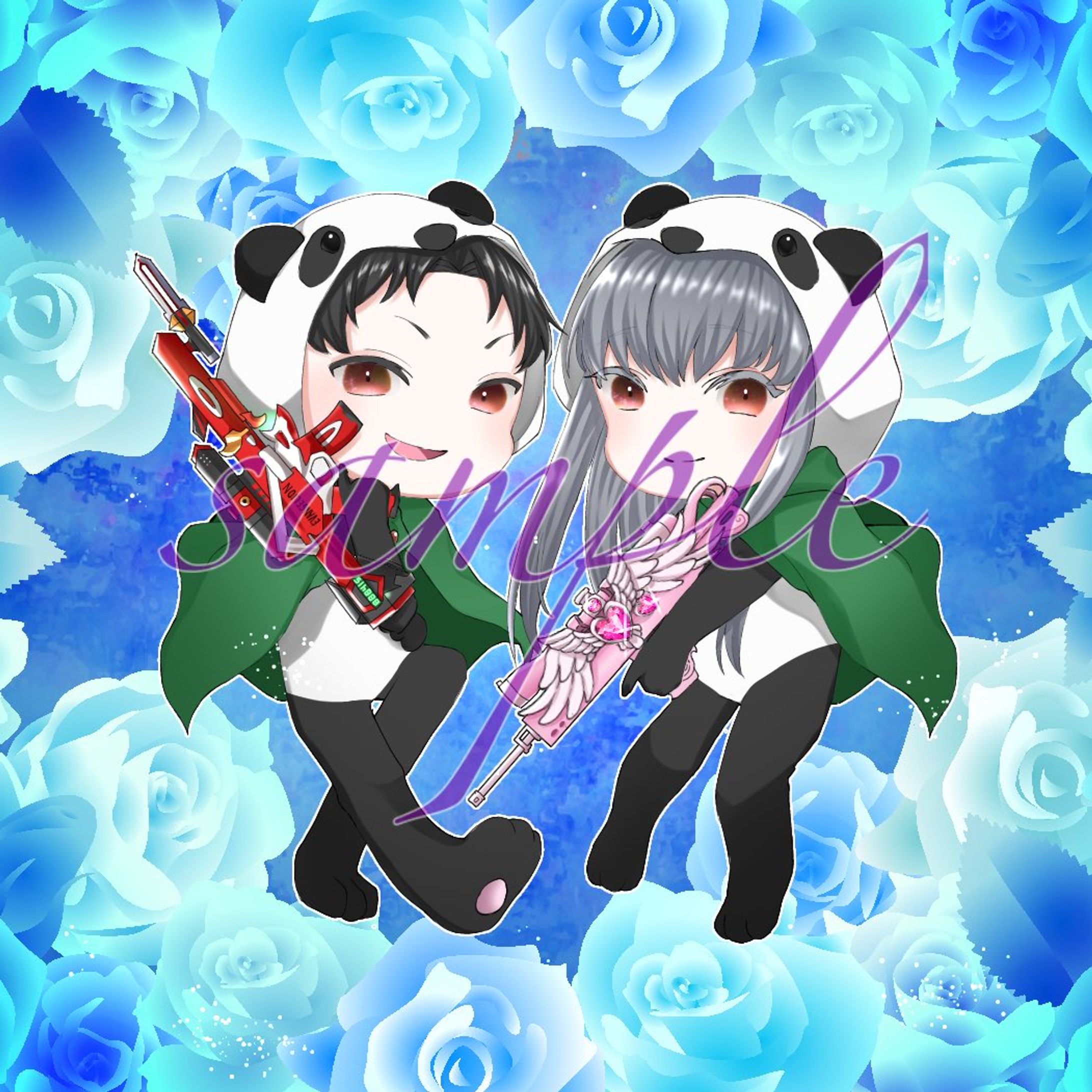 武器持ちイラスト-1