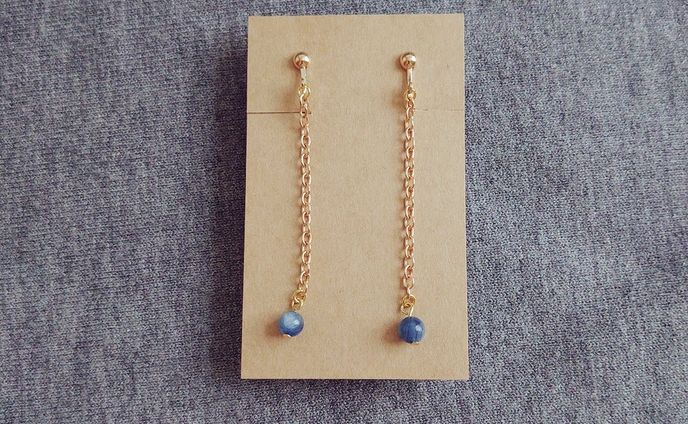 カイヤナイトのイヤリング