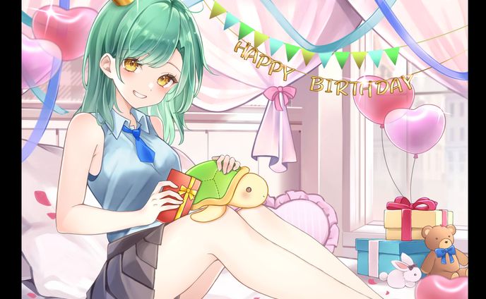 一枚絵　誕生イラスト　芹沢 かめり様