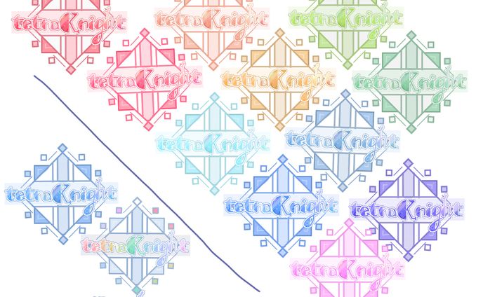 tetraKnight ロゴマーク/各色差分 [お手伝い]