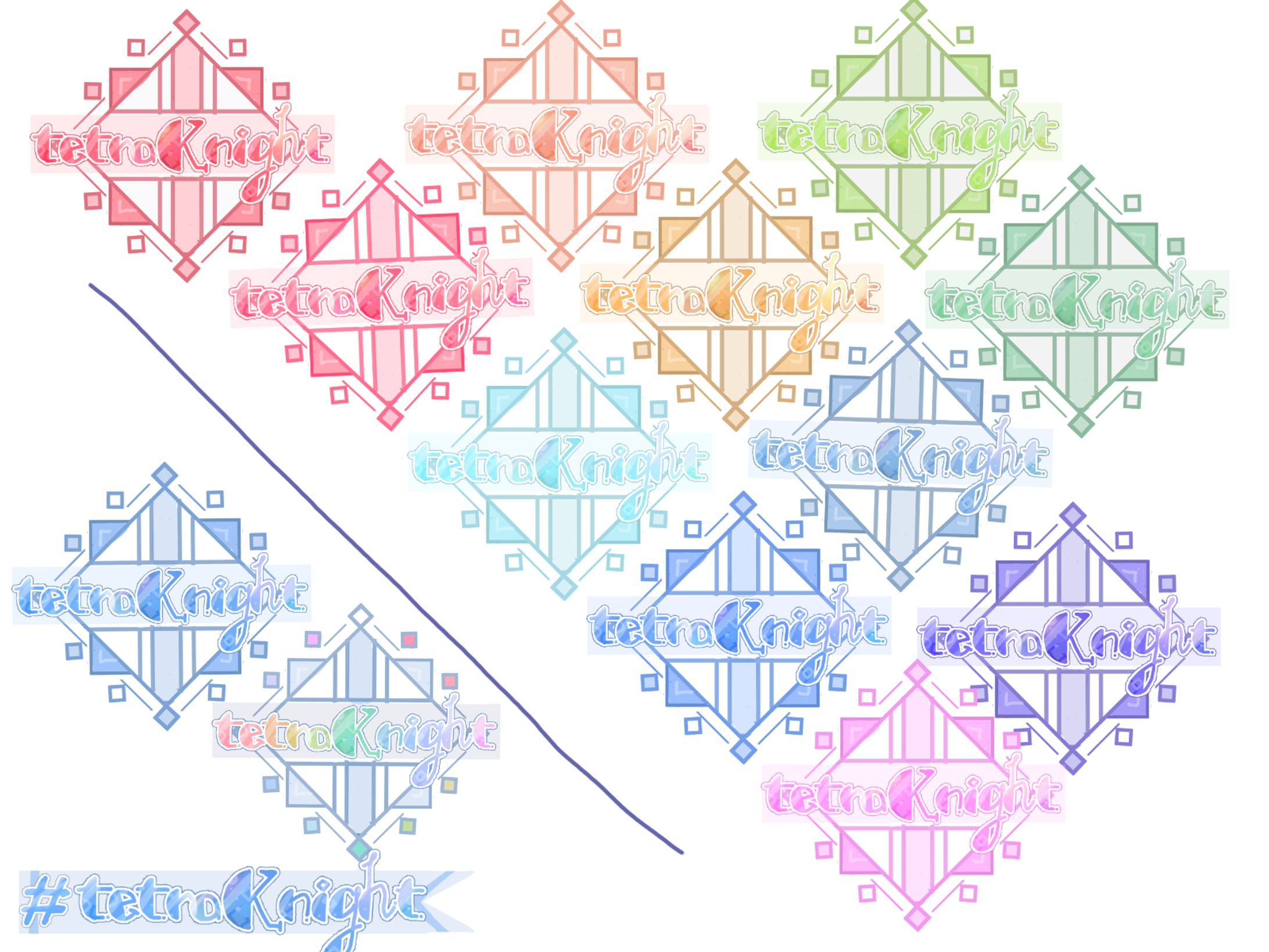 tetraKnight ロゴマーク/各色差分 [お手伝い]-1