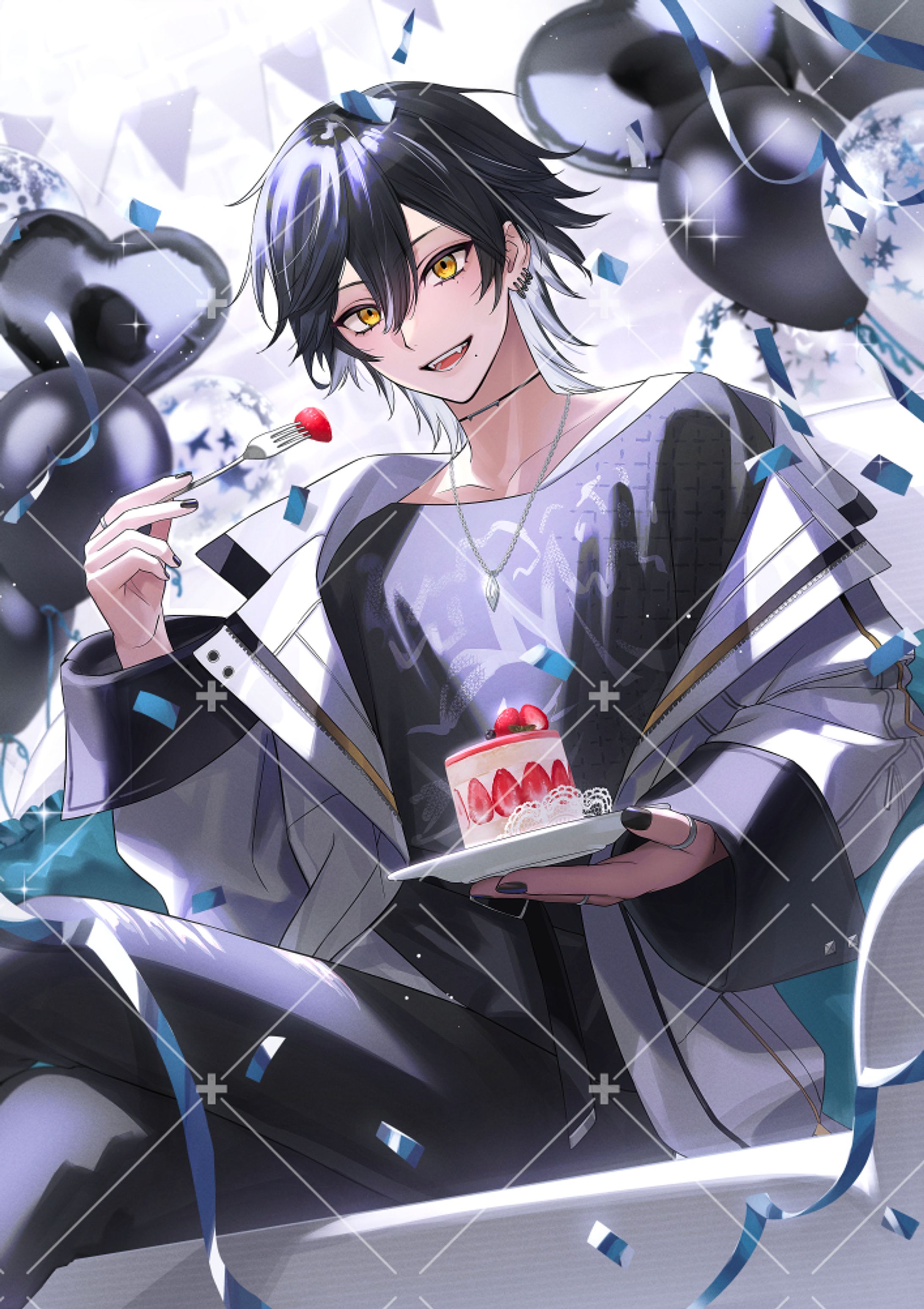 【work】個人Vライバー 狼咲レイ 誕生日イラスト-1