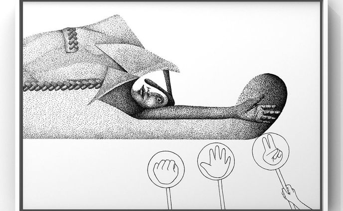 Ballpoint pen drawing.
倒れながらRock Paper Scissors。

誰かの絵を見た時に自分の絵が雑なのが分かったのと
描くのは飽きたと思いながら描きたいんだなああ

BASE
https://moriokasachi.theshop.jp/

 #suzuri 
https://suzuri.jp/moriokasachiart

#絵
#drawing
#art
#イラスト
#illustration
#surrealism
#アート
#絵描き
#artist
#artwork
#ボールペン画
#moriokasachi
#モリオカサチ
#BASE
#instagramart 
#instagramartist 
#painting
#originalart
#arte
#arts
#artsy 
#artstagram