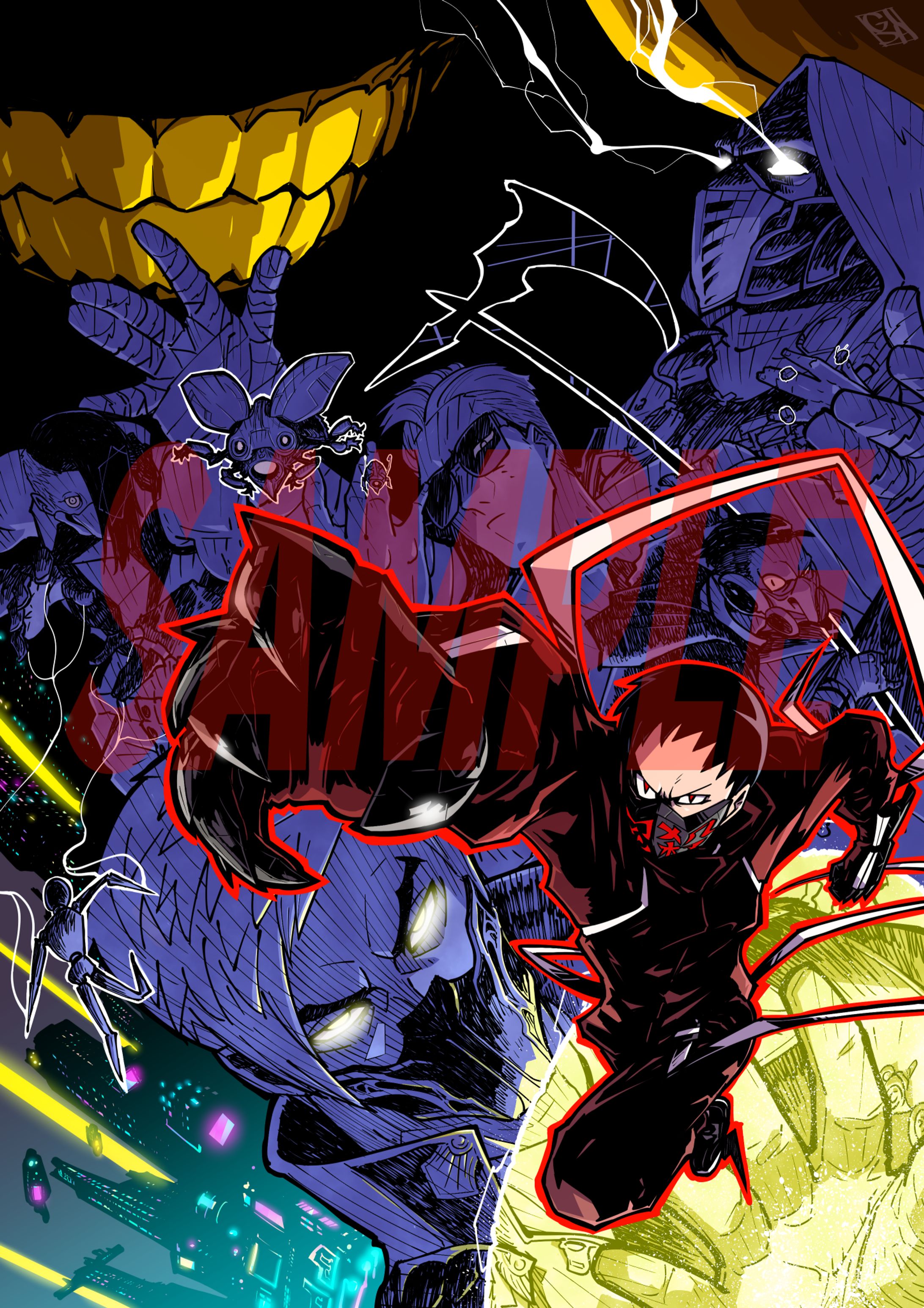 【お仕事】『Ninja Slayer AoM 』Season1公式イメージイラスト-1