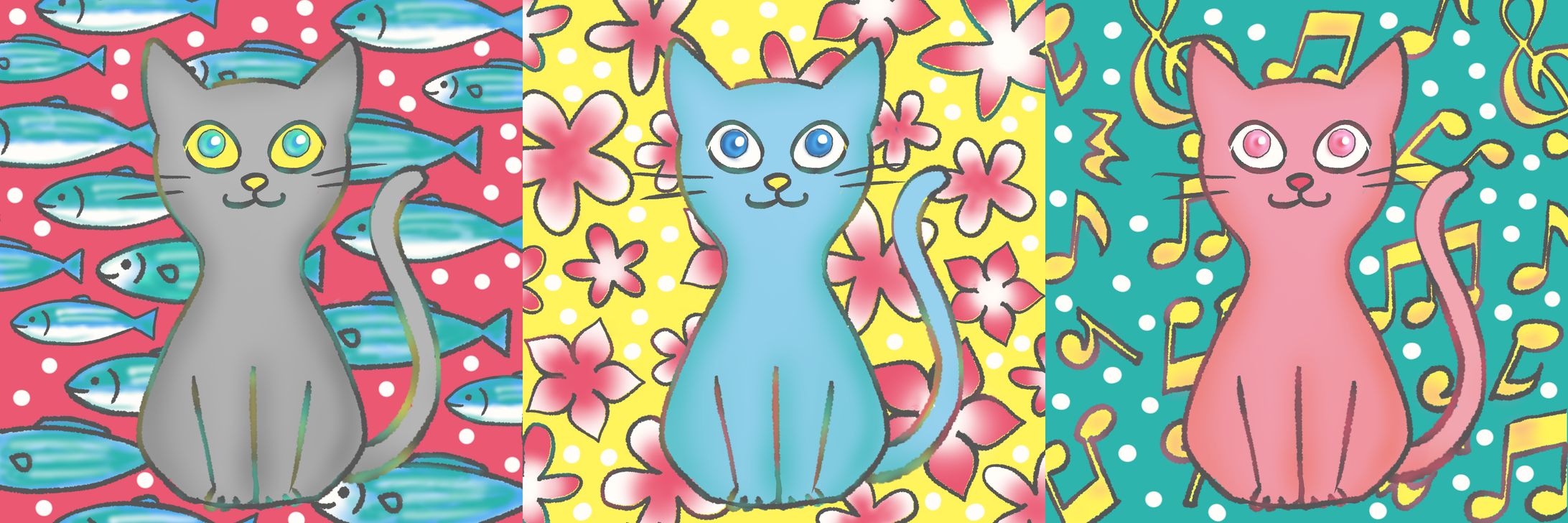猫イラスト3種類-1