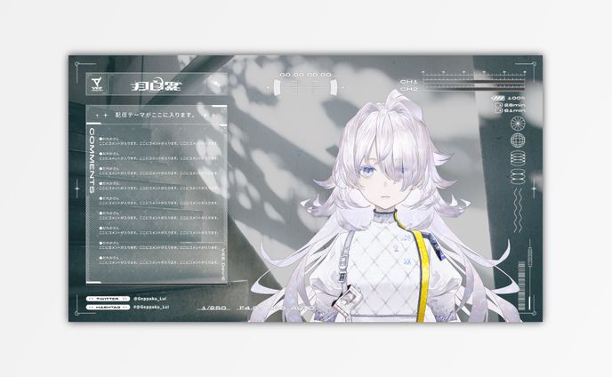 Sony music VEE 月白累様 配信素材デザイン