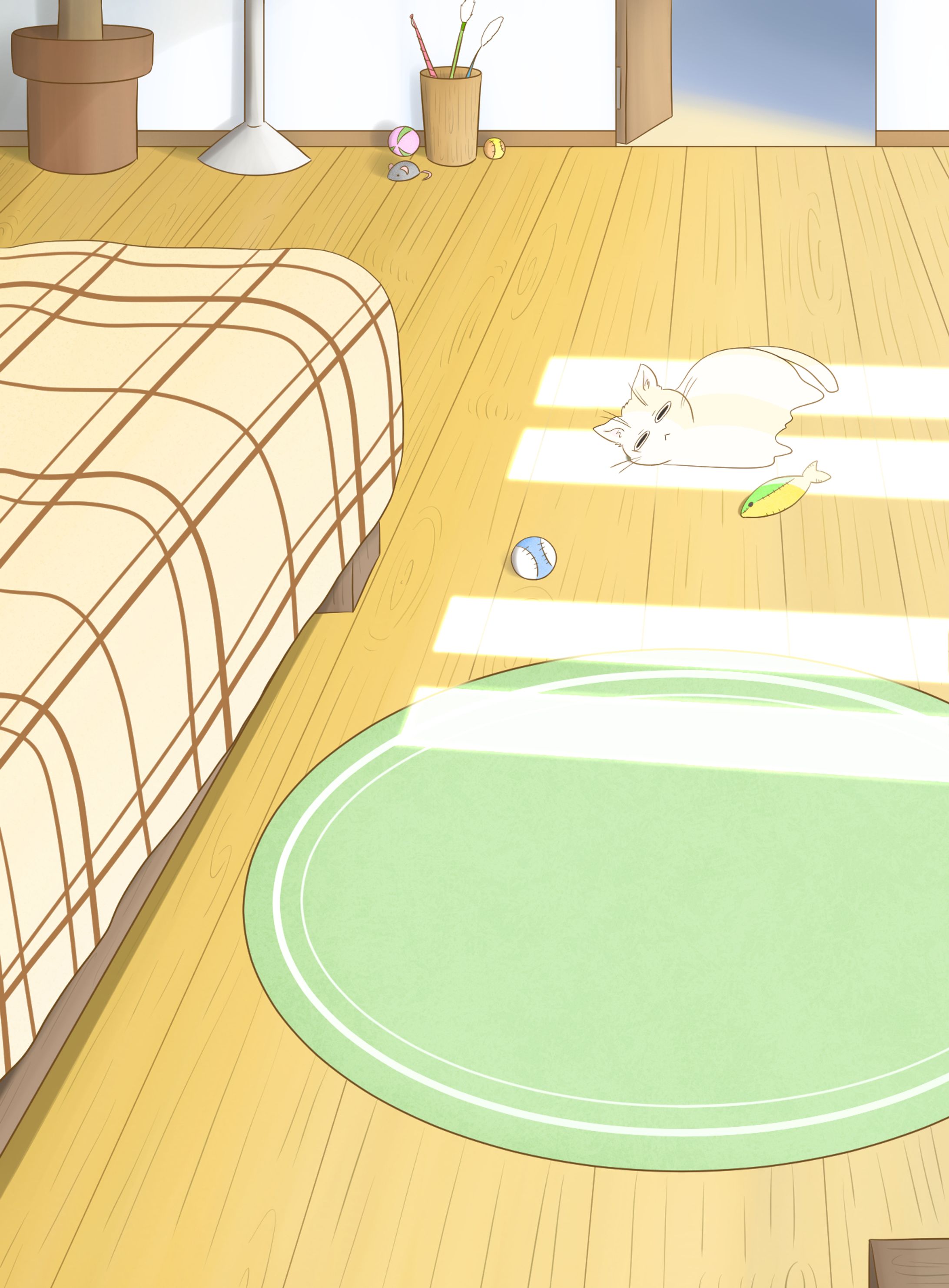 部屋の隅の猫ちゃん-1