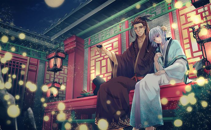 蛍見酒（納品絵）
