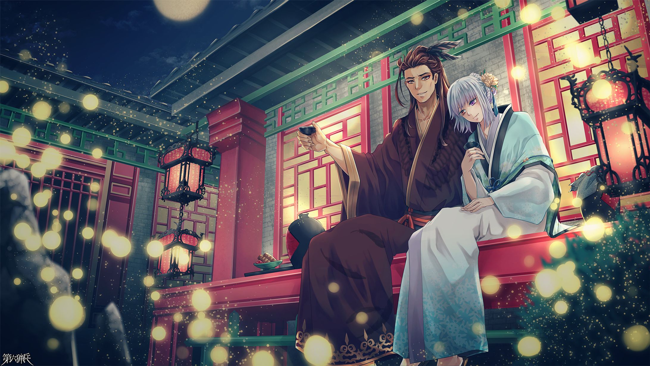 蛍見酒（納品絵）-1
