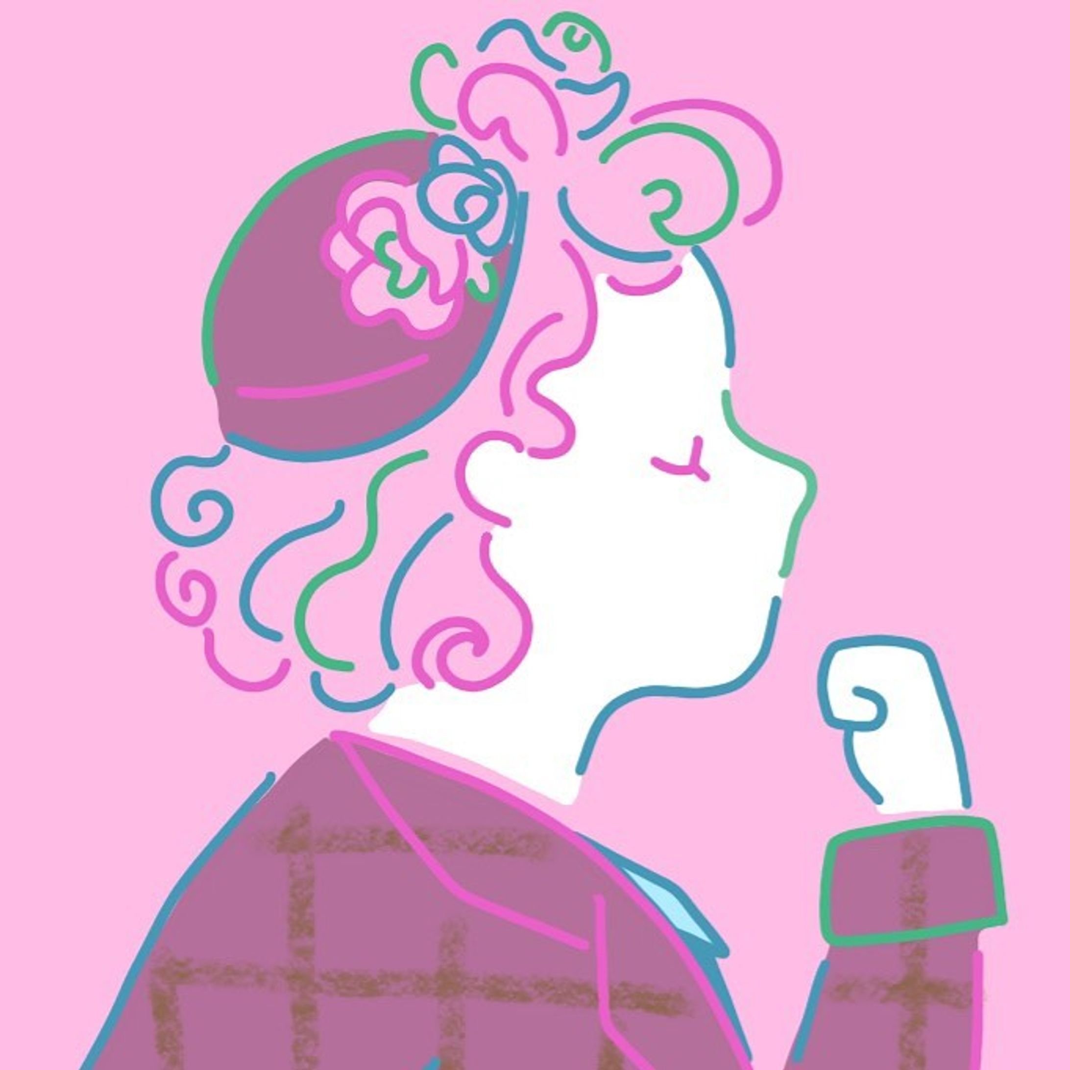 お花の帽子ヘアーの女の子

「ミセス・ハリス　パリへ行く」より

#イラスト
#イラストグラム#イラストレーション#イラストレーター#女の子イラスト#女の子の横顔イラスト#お仕事募集中#ミセスハリスパリへ行く #帽子コーデ #いつかパリに行ってみたい #スーツ女子 #イラスト好きと繋がりたい 

#illustrater#illustrate#illust#illustrationart#illustgram#procreate-1