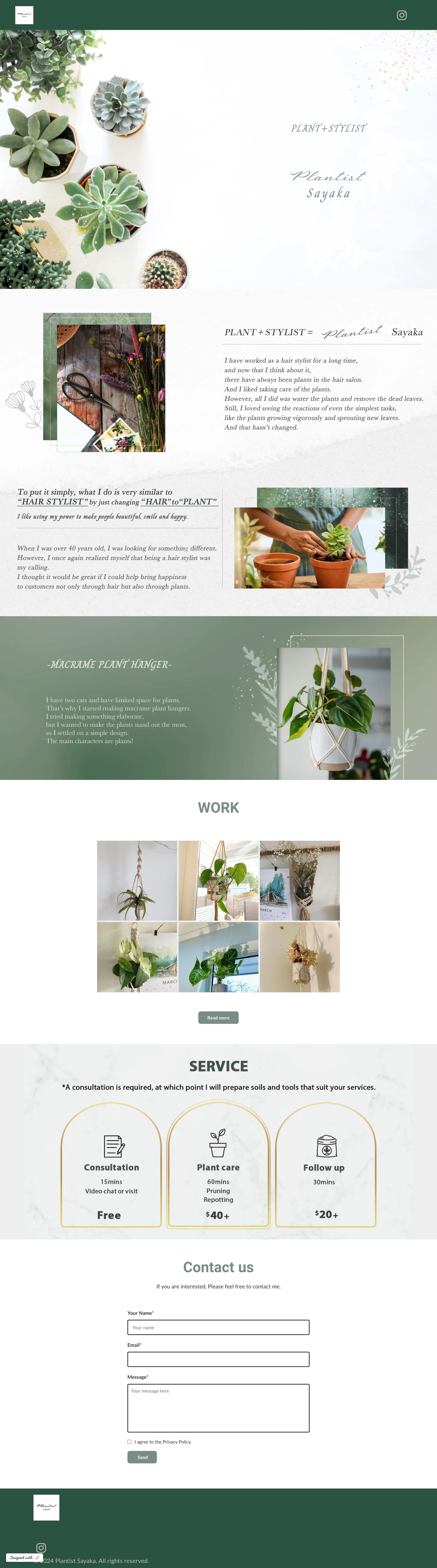 Plantist Sayaka様　Home Page-1