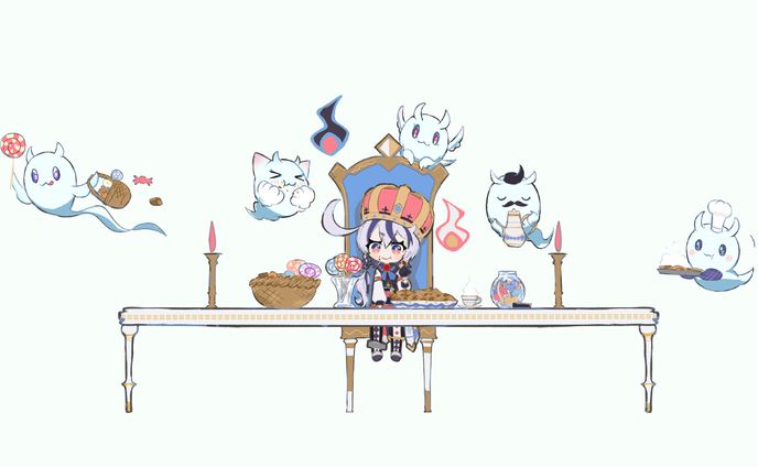 庭月おしろお茶会（SDイラスト）