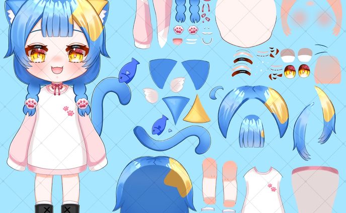 パーツ分けイラスト
