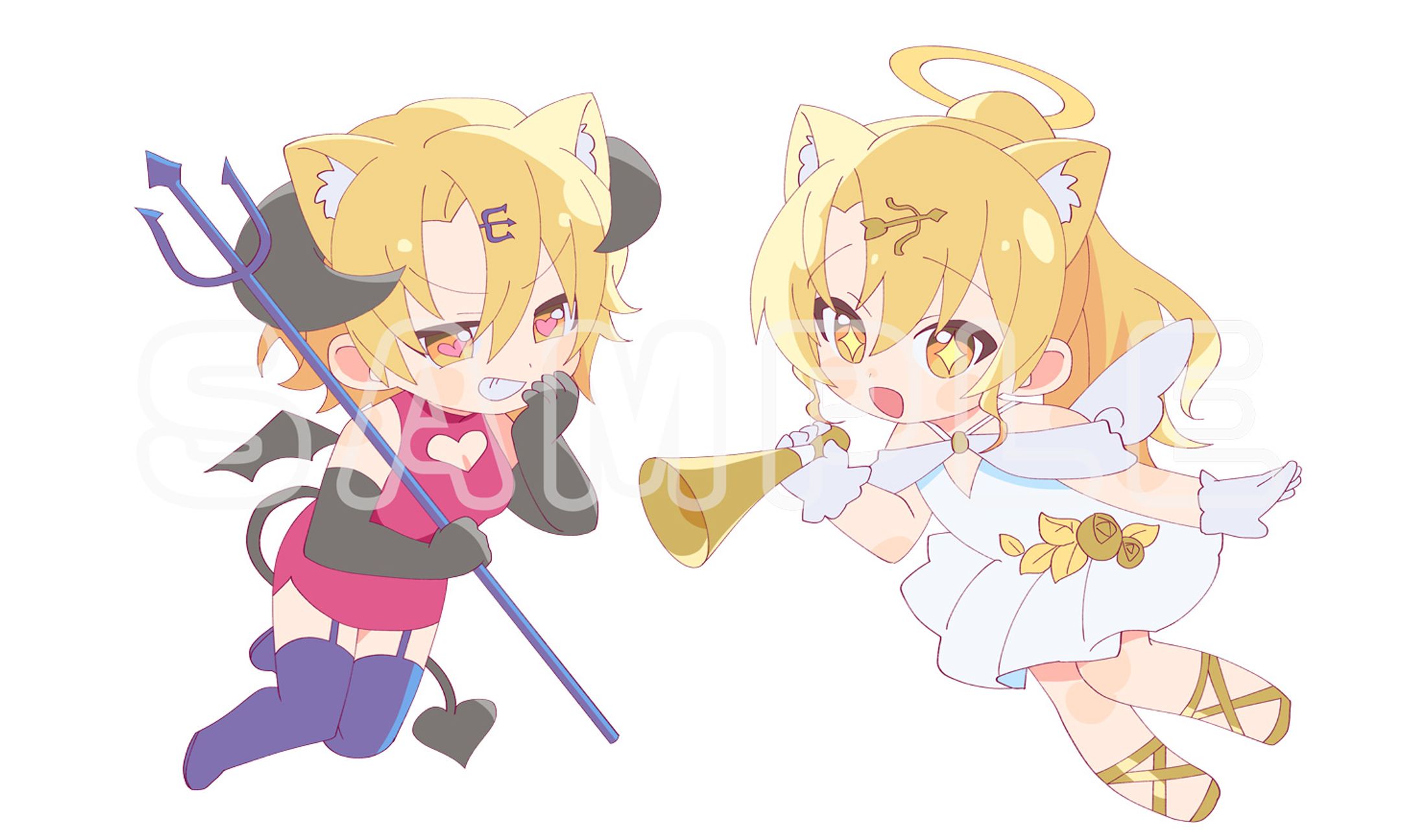 百花ジュノ様 SDイラスト制作（天使・悪魔）-1