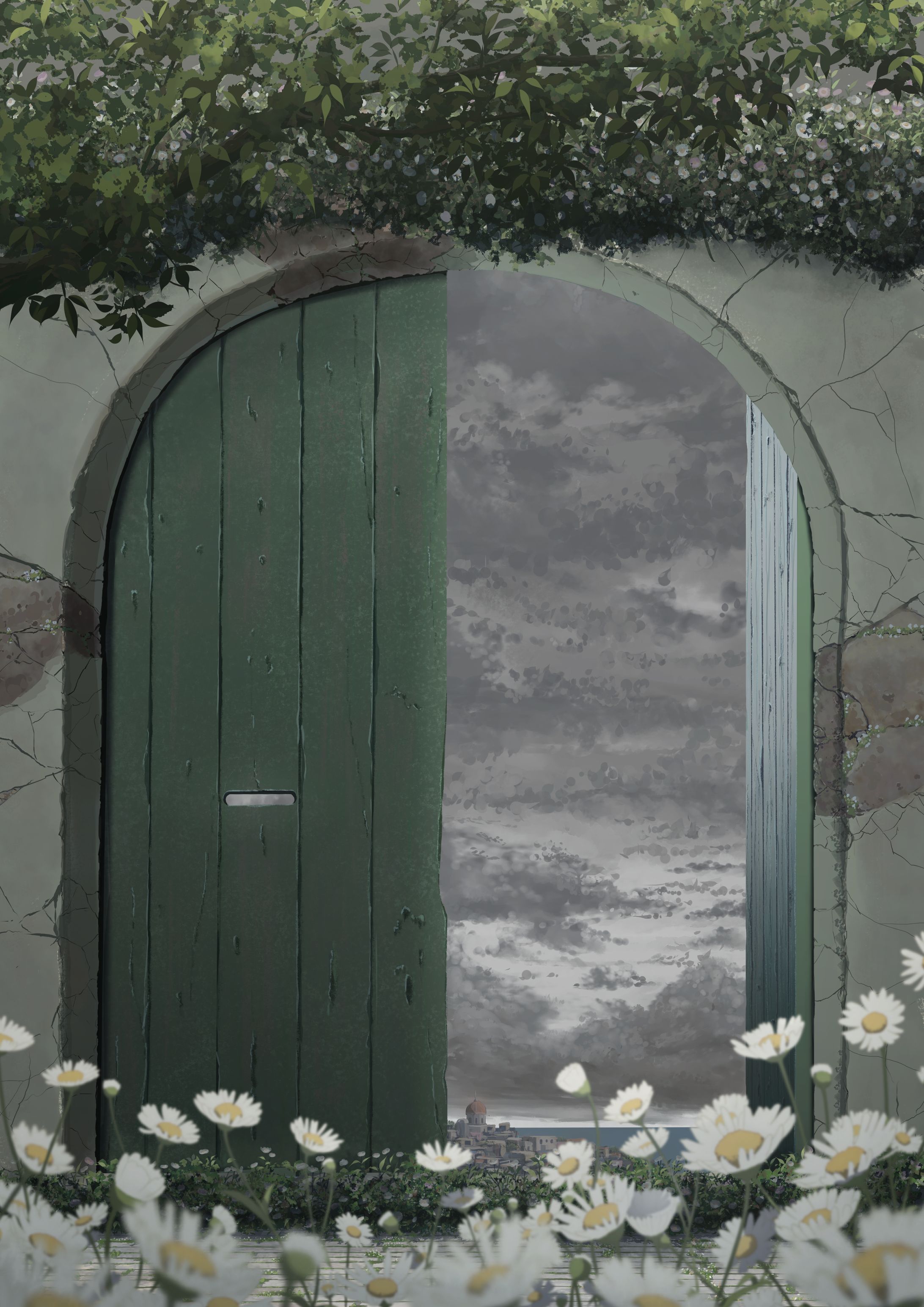 趣味絵 背景差分 曇り-1