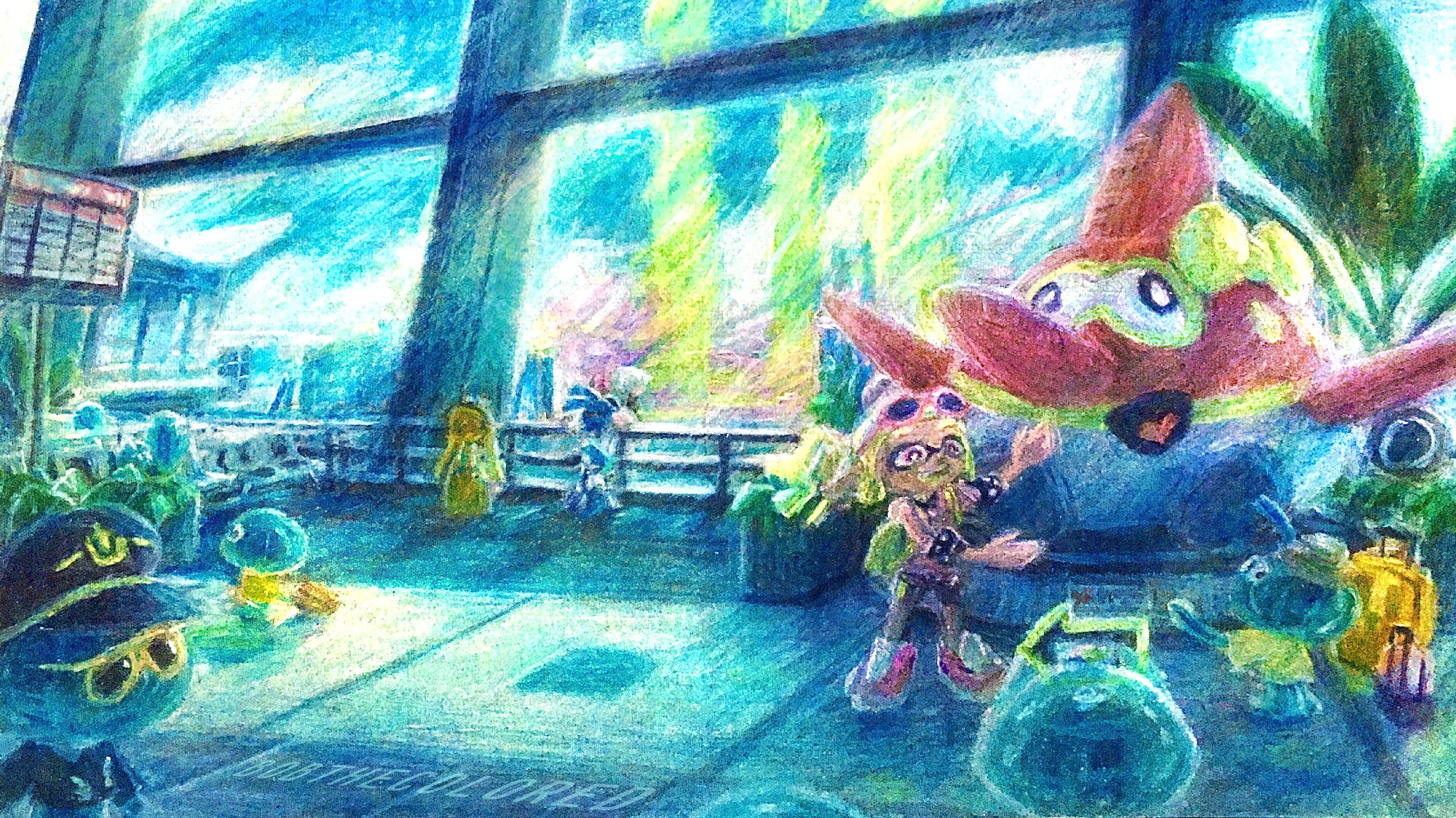 旅立ち前に記念にパシャリ：カジキ空港-1