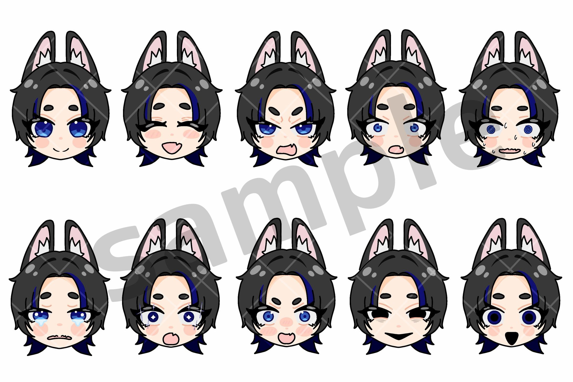 【デフォルメ】表情差分-1