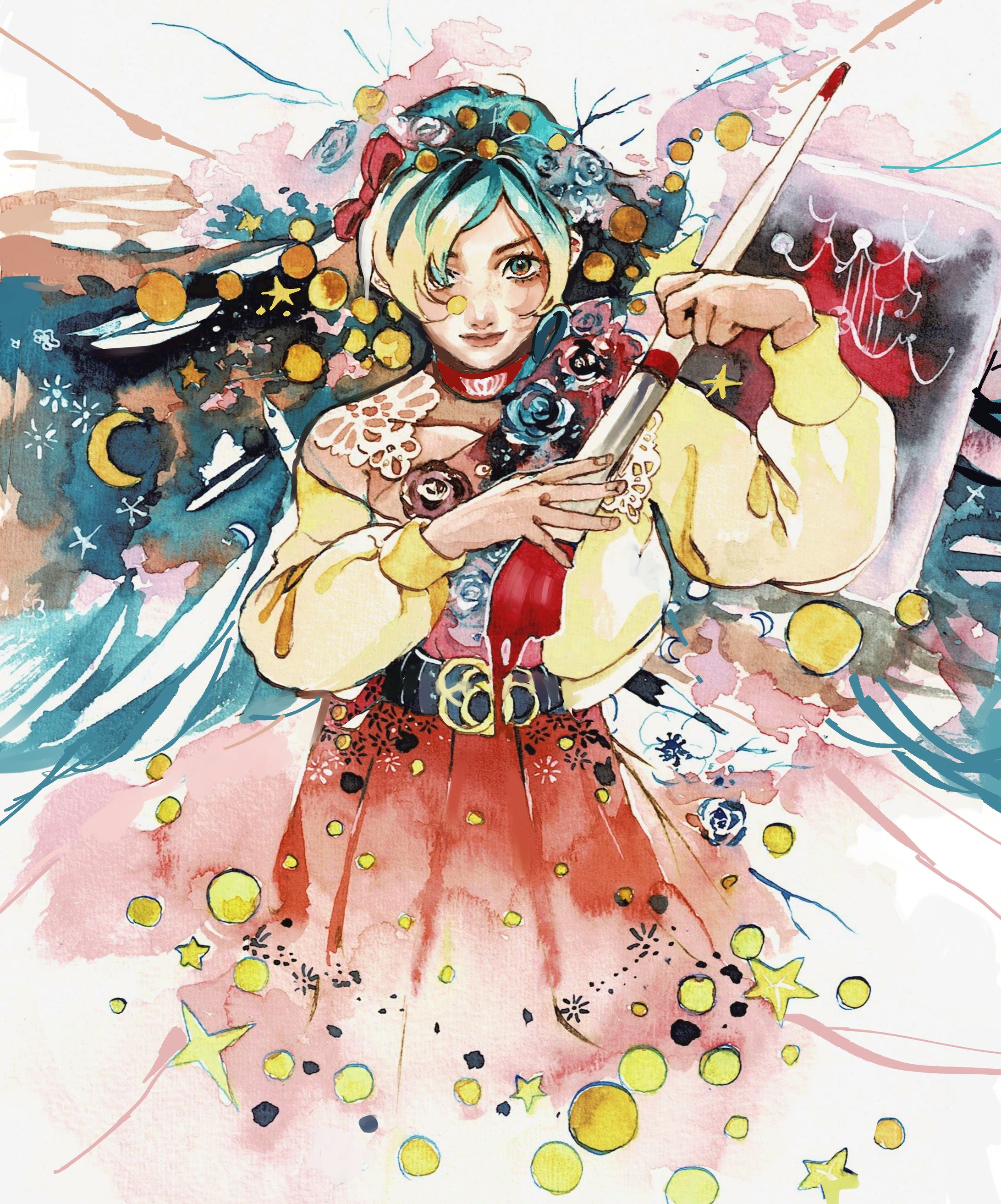 美術部冊子　表紙イラスト-1