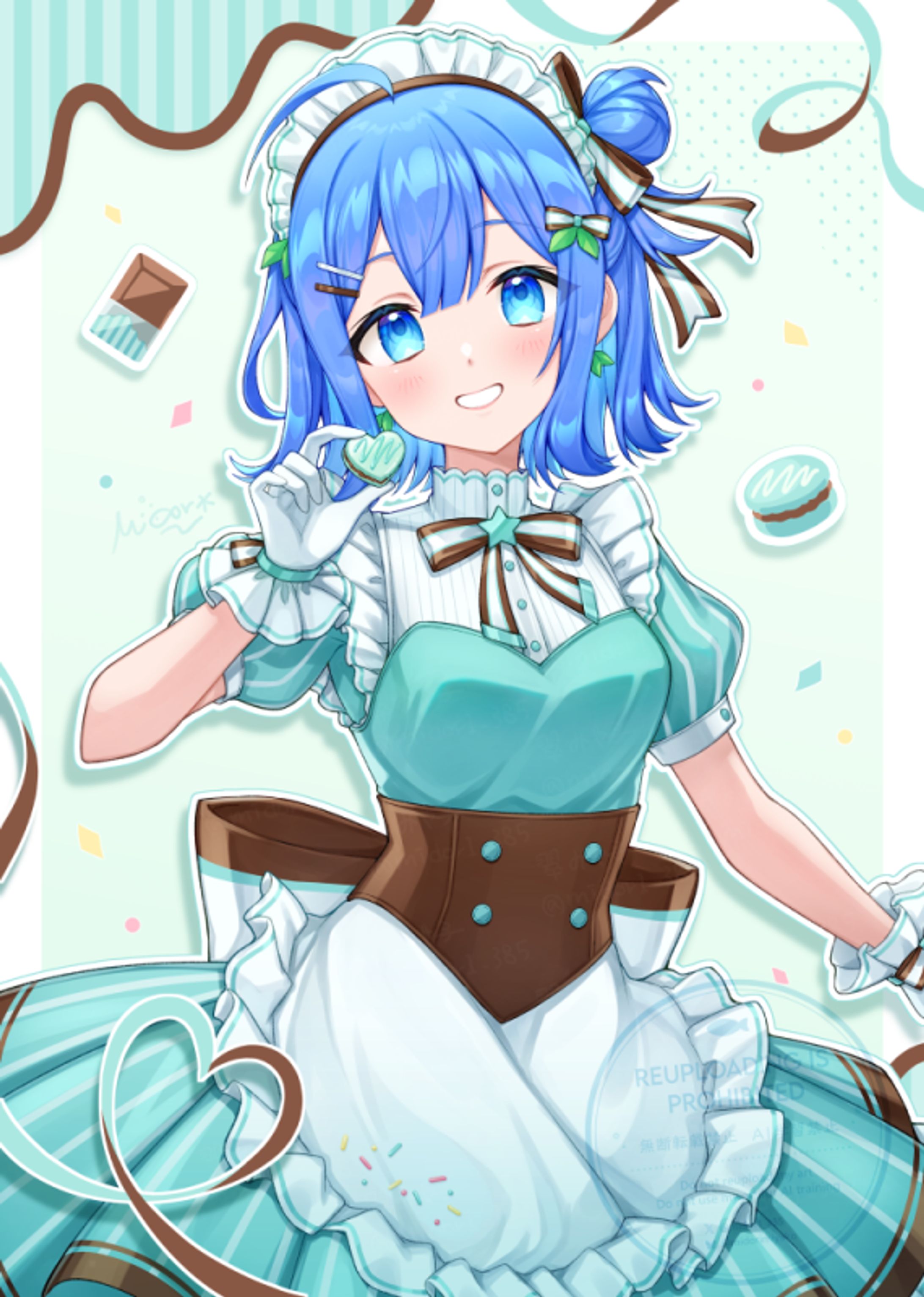 チョコミントガール（全身・アップver.）-1