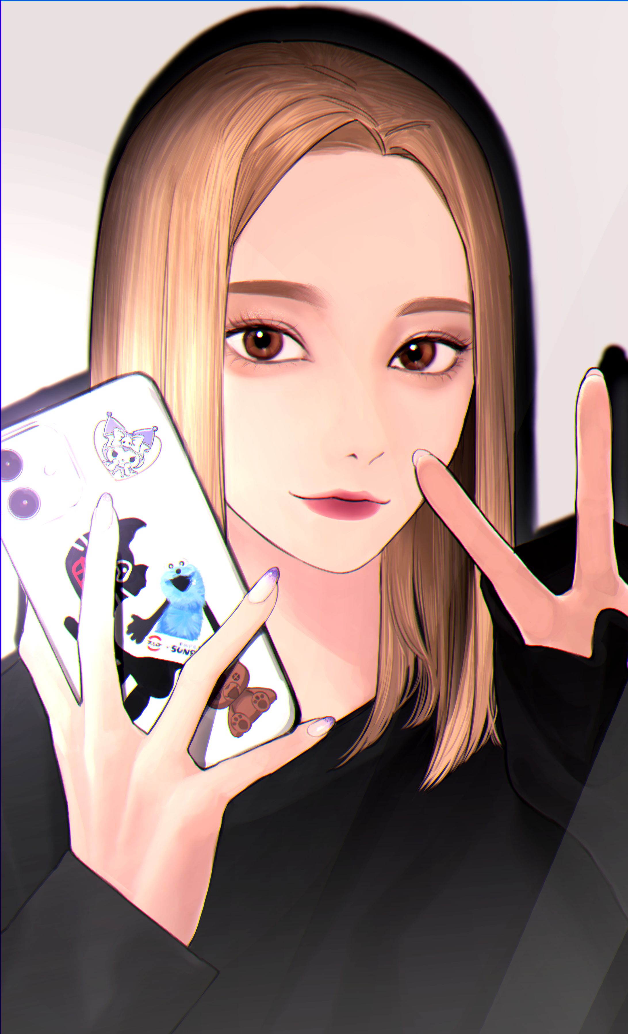 お名前非公開‐自画像バストアップ-1