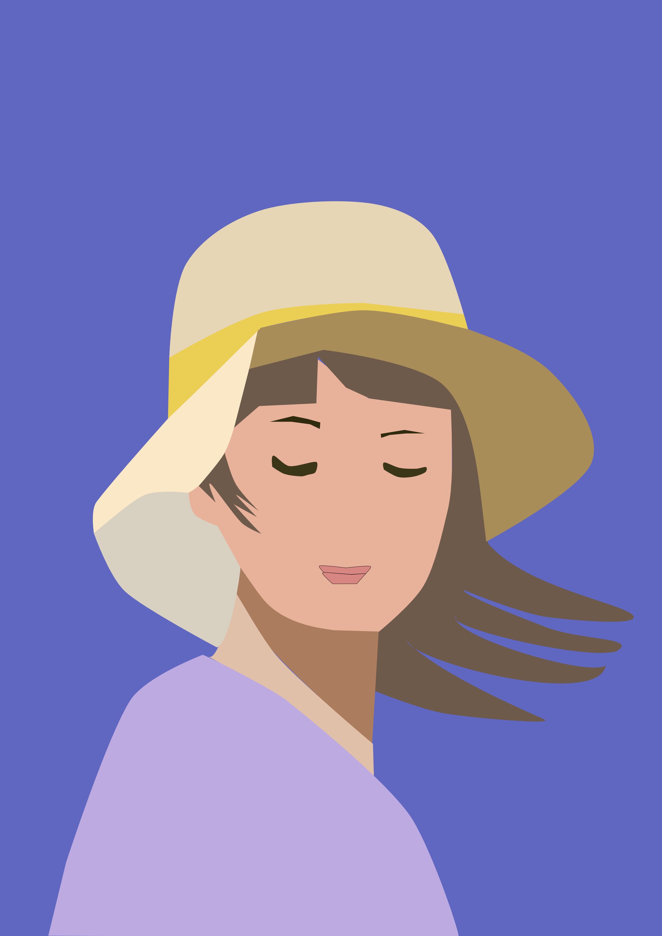帽子をかぶった女性-1