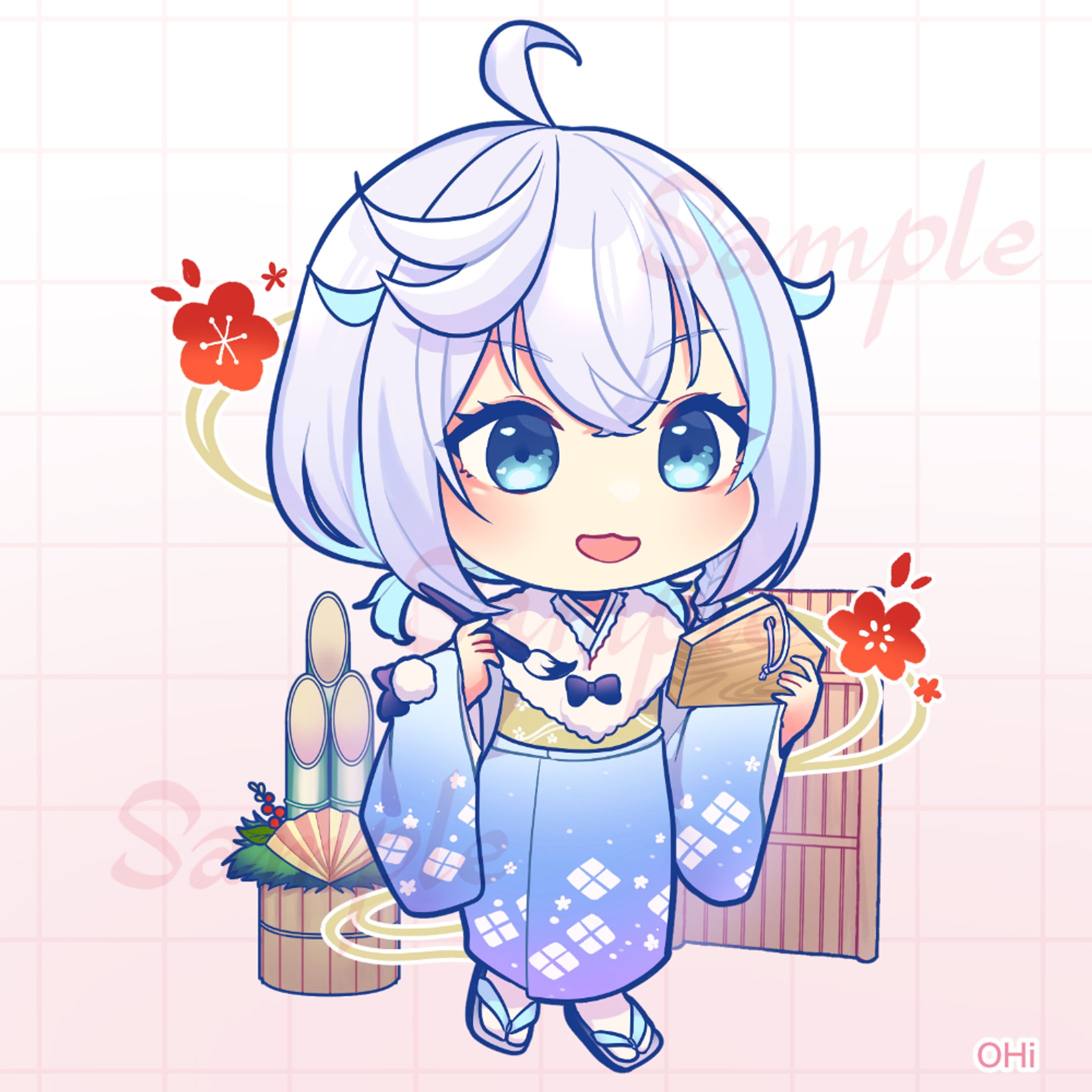 ミニキャライラスト（のん様）-1