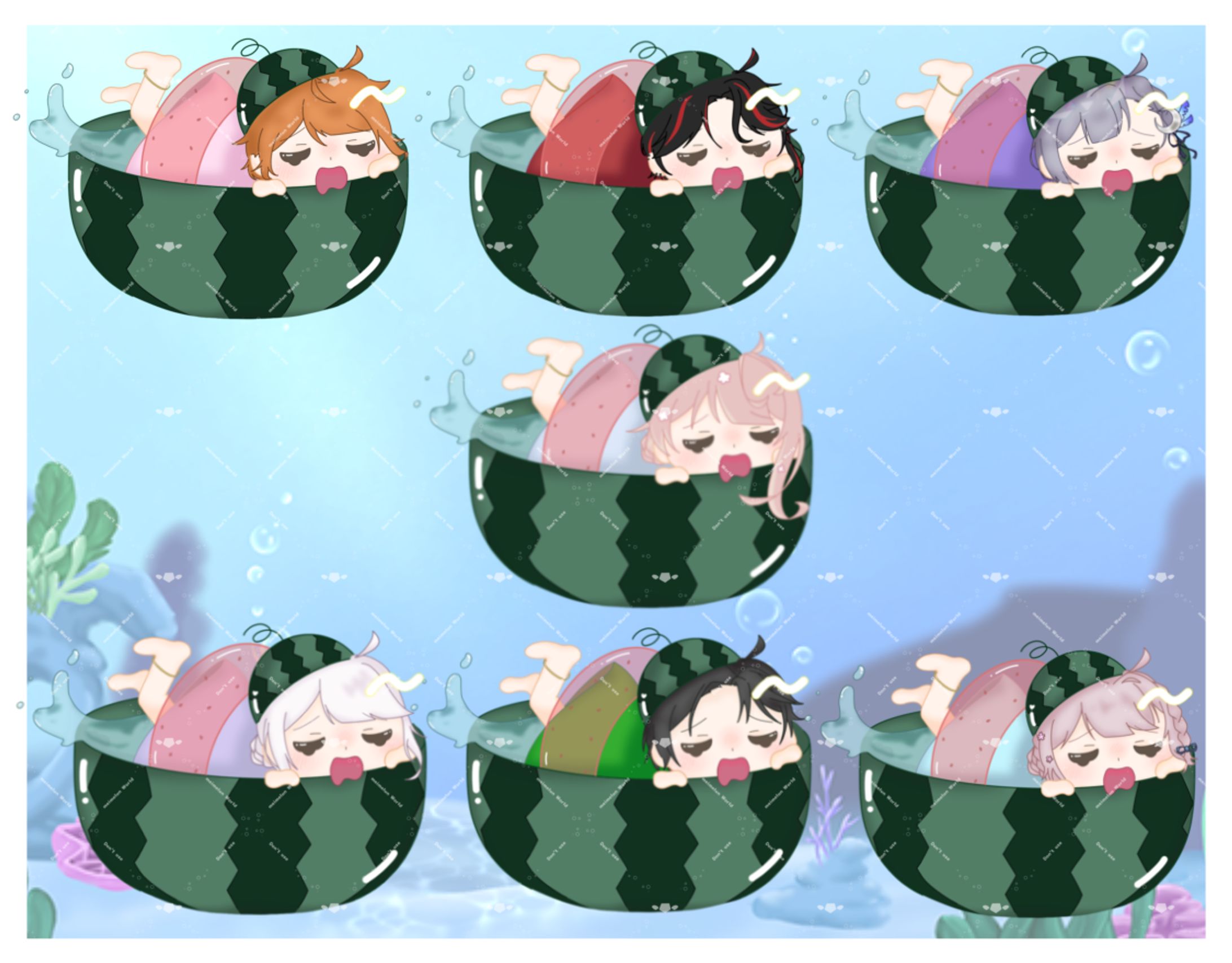 【量産イラスト】すいかぷーる-1