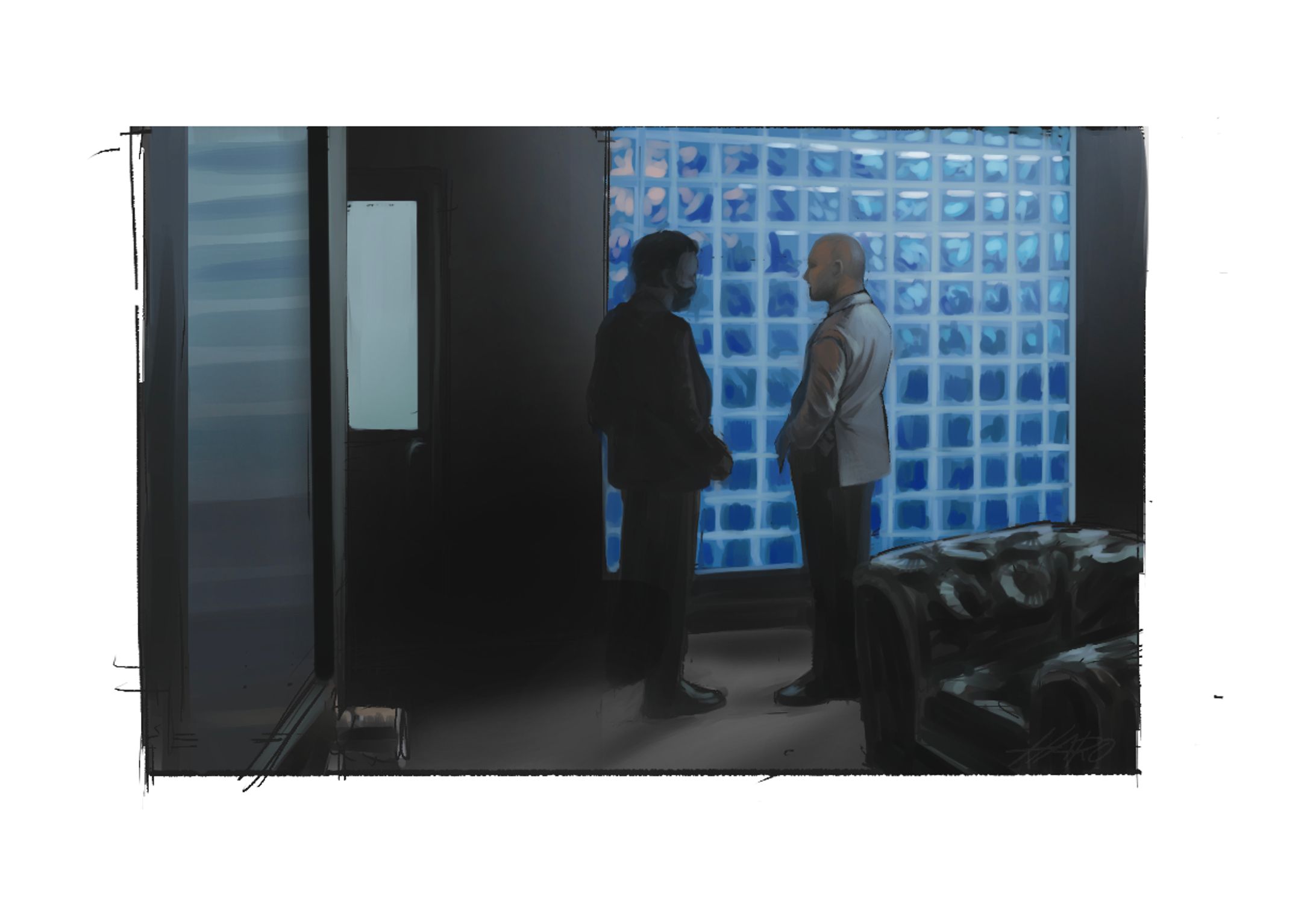 CASH TRUCKの場面模写-1