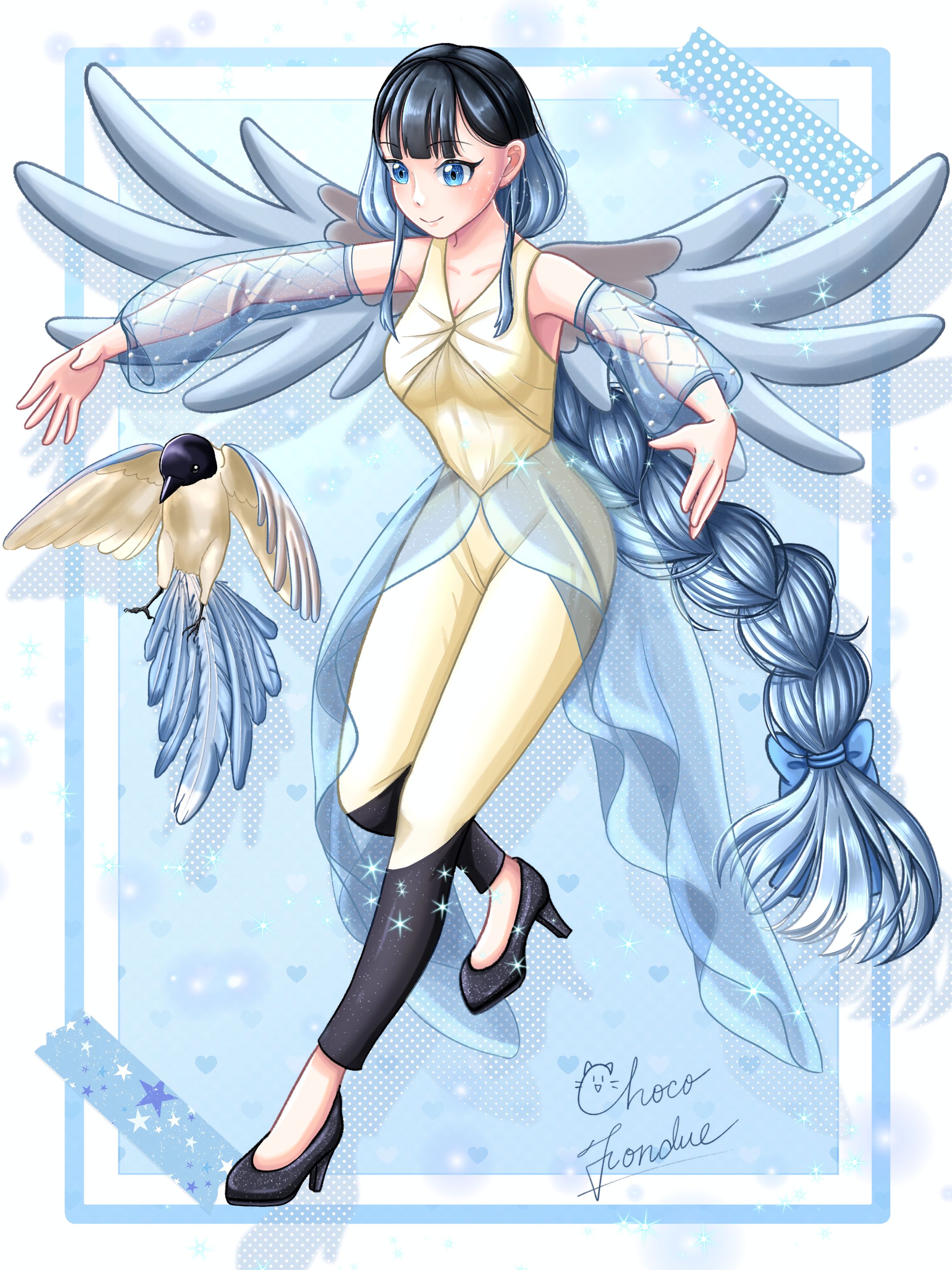 オナガ 擬人化-1