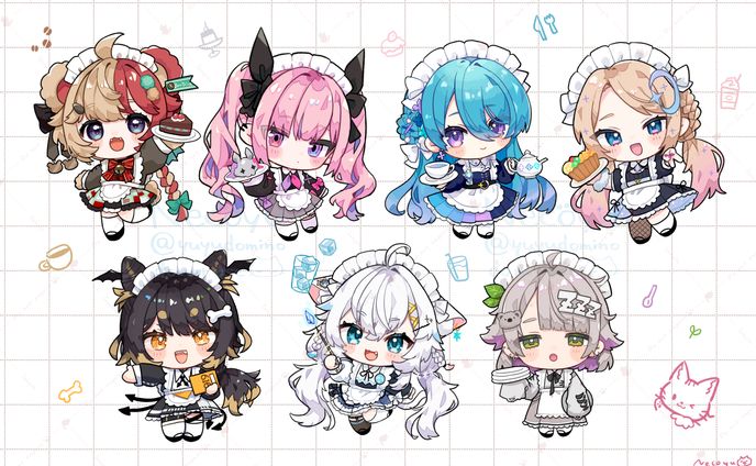 バンダイナムコミュージックライブ『MEWLIVE』デフォルメイラスト