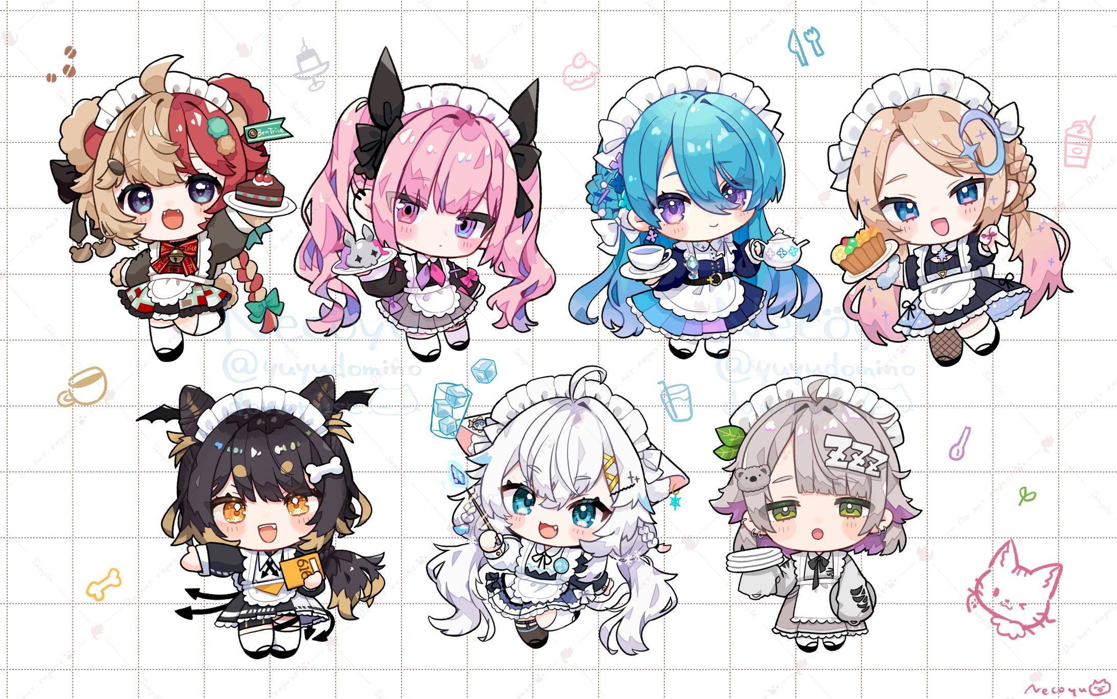 バンダイナムコミュージックライブ『MEWLIVE』デフォルメイラスト-1