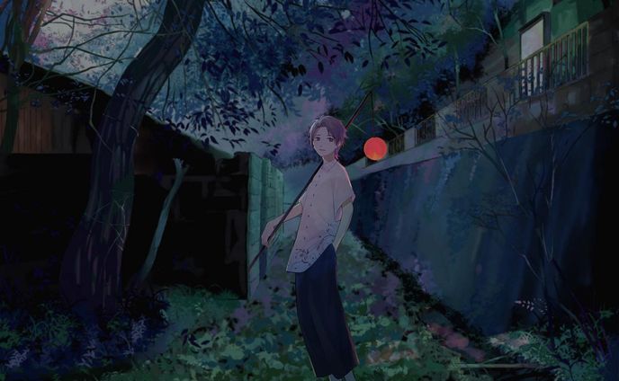 illustration、モノクロイラスト