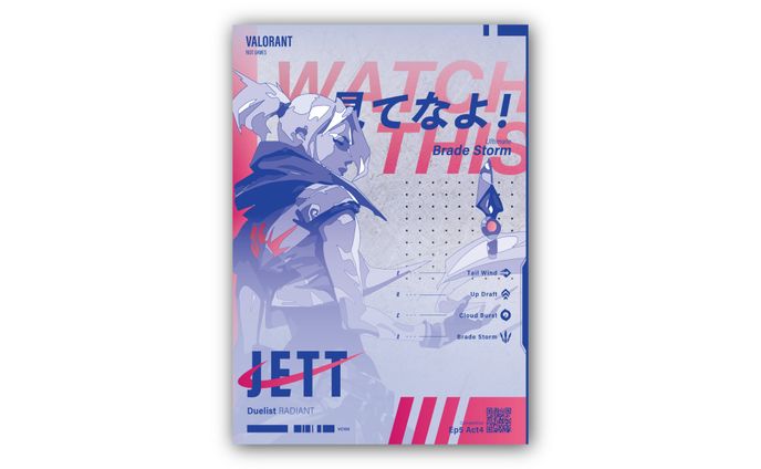 Valorant "JETT" Graphic