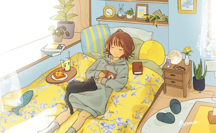 【仕事絵】lo-fi hiphopイラスト