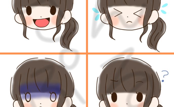 表情別アイコン作品例