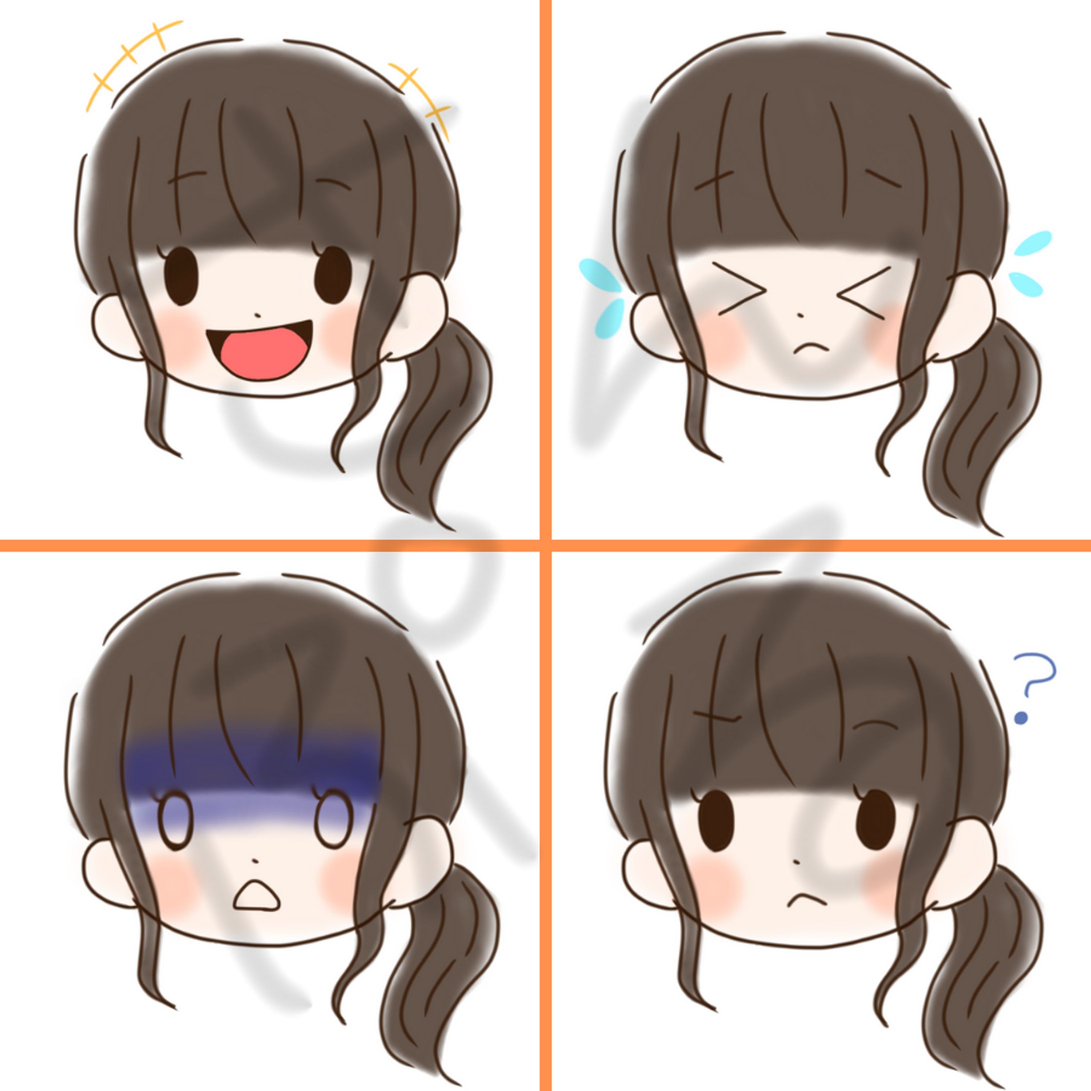 表情別アイコン作品例-1