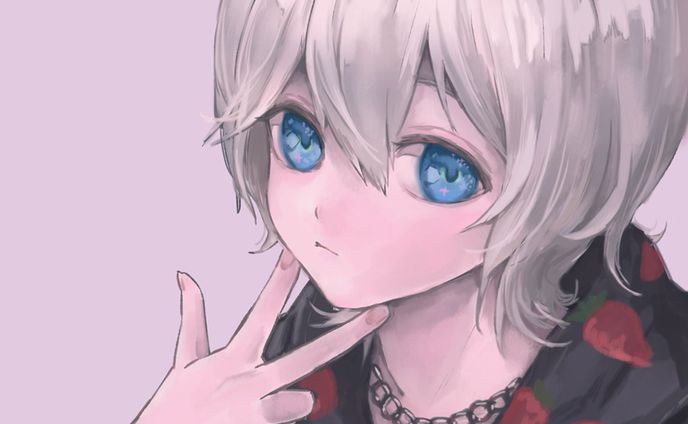 いちごパーカーの男の子
