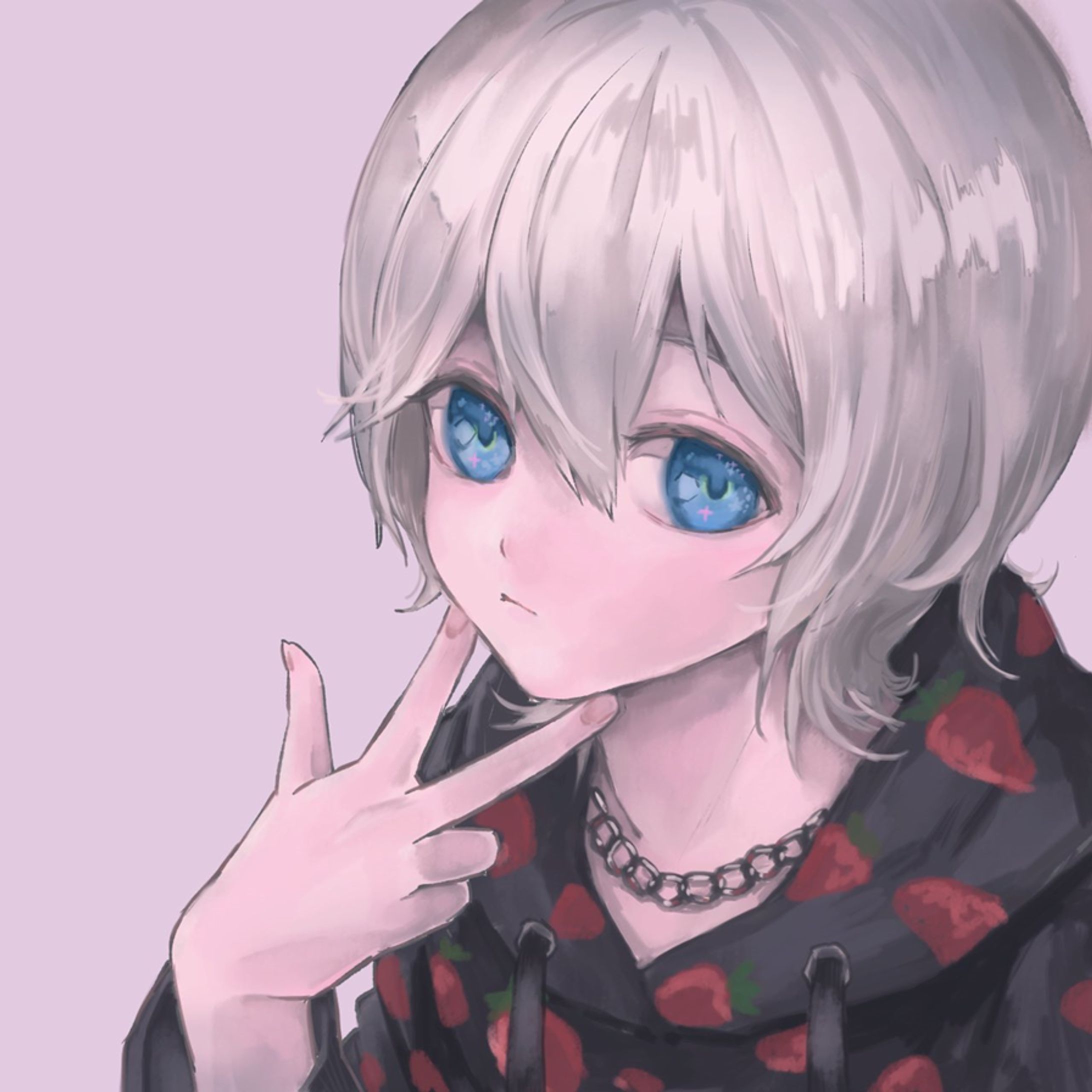 いちごパーカーの男の子-1