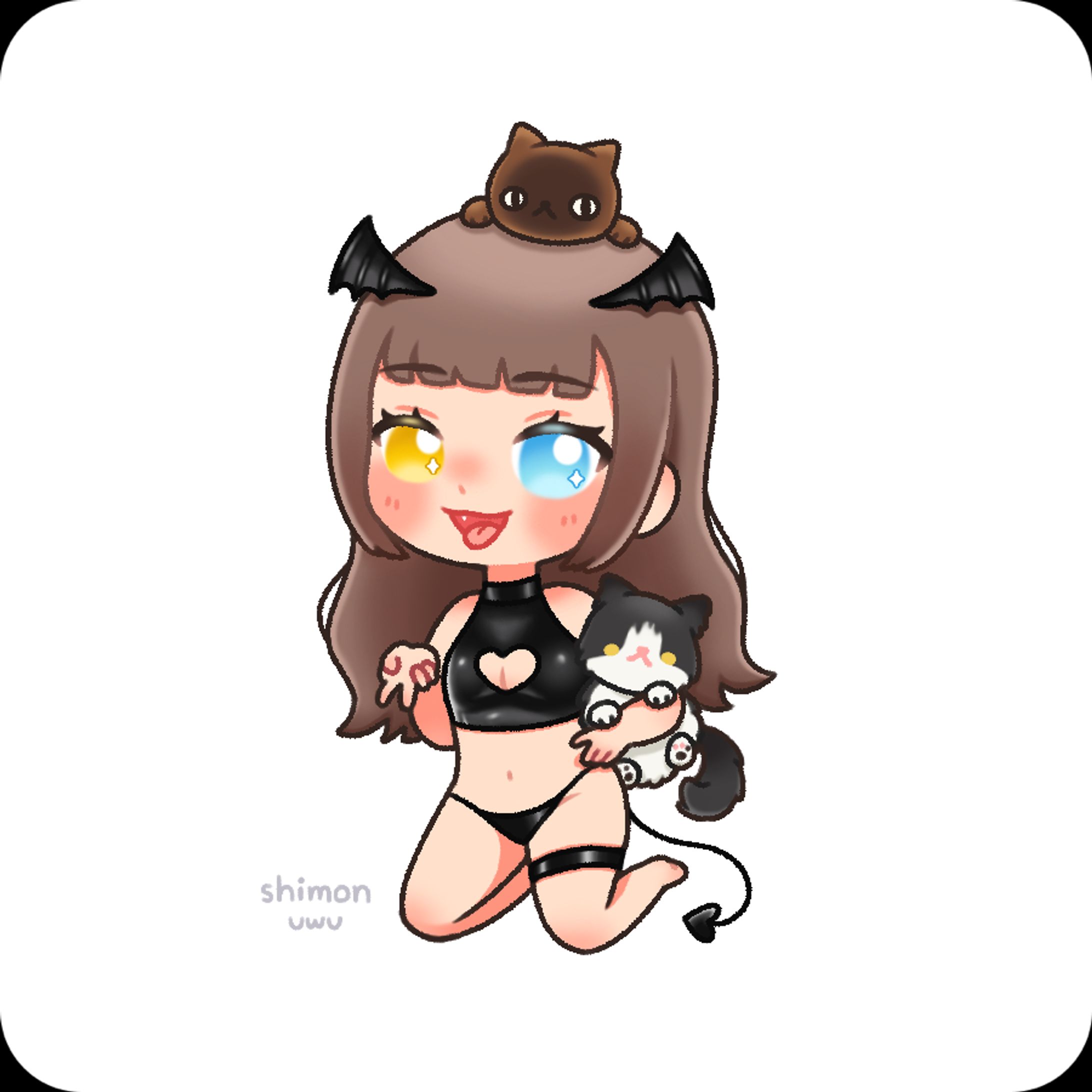 Chibi for my friend 🖤🤎-1
