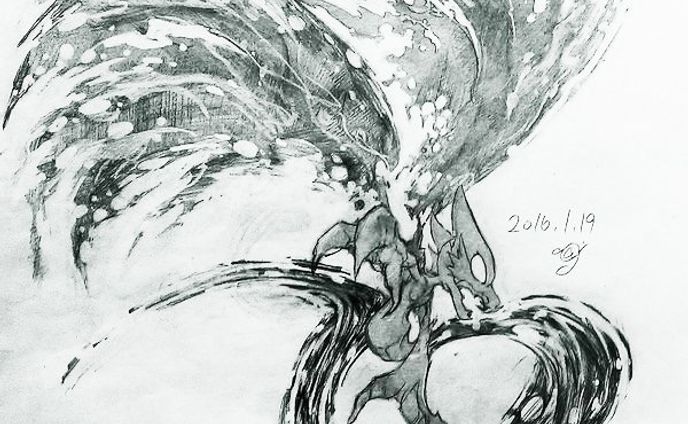 アナログイラスト-鉛筆.水彩-