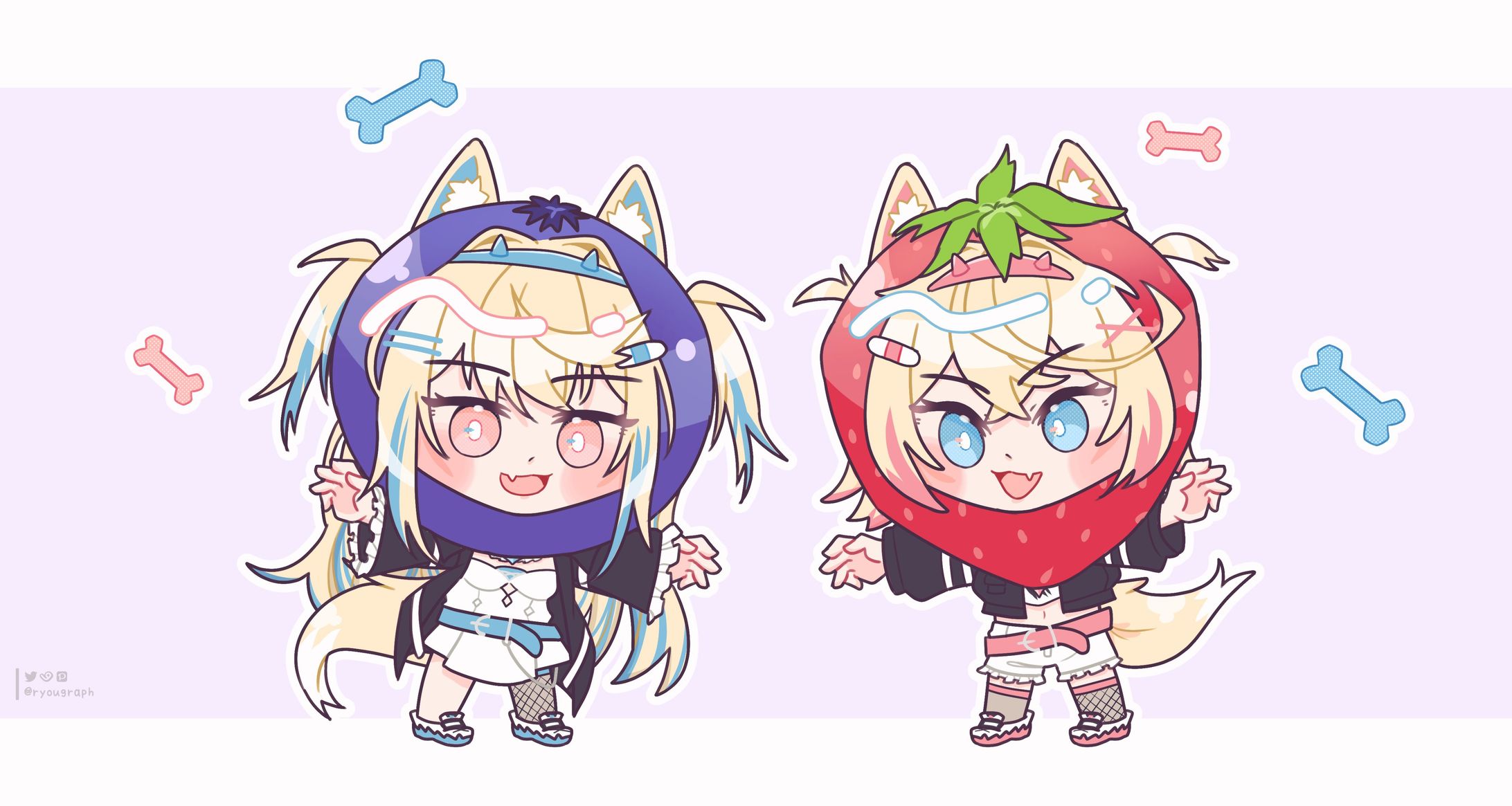 Cutest Fruit Demon Dogs 🫐🐶🐶🍓-1
