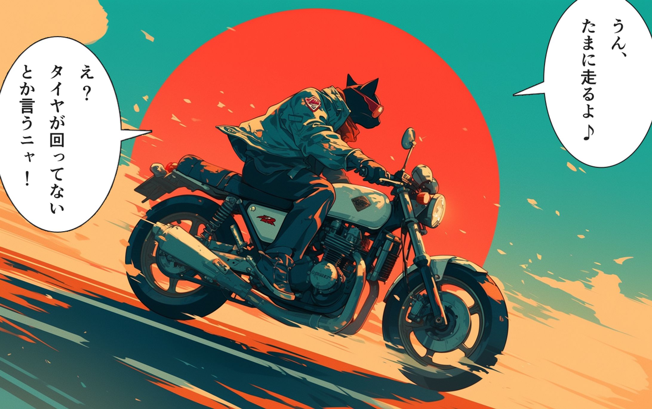 野良猫ロック師匠だってバイクに乗る-1