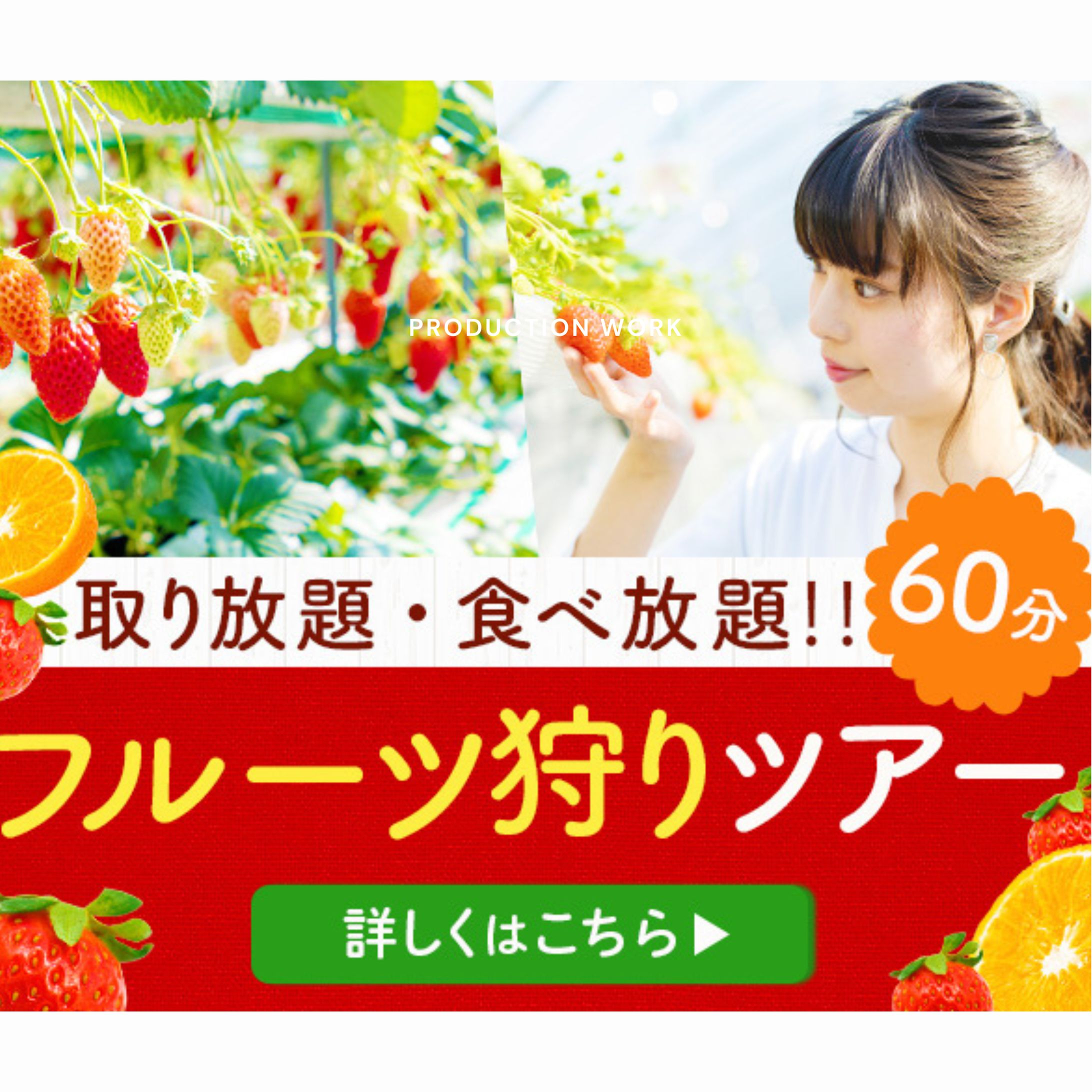 広告バナー（Photoshop制作 / フルーツ狩りツアー）-1