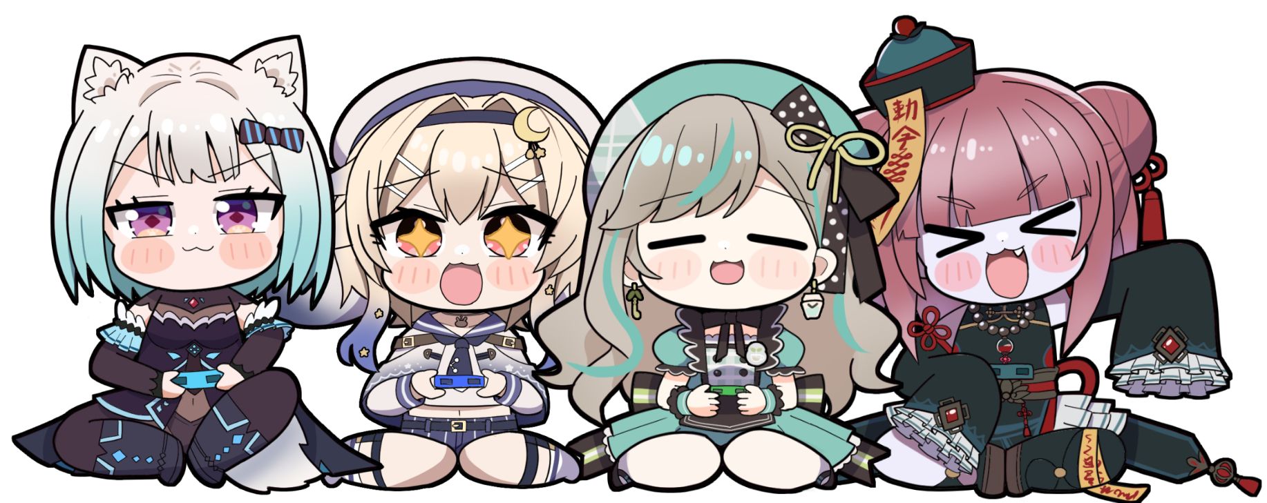 yunitown様リクエスト イラスト 涼宮みんと様、 冥幽ミャオ様、 幽鬼夜なぎ様、 兎座ニハル様 SD